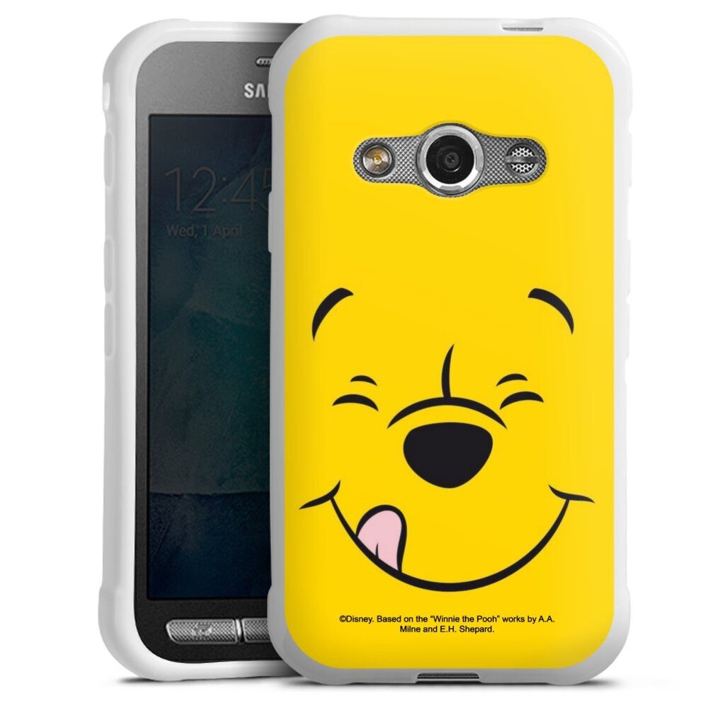 DeinDesign Handyhülle Winnie Puuh Offizielles Lizenzprodukt Disney Puuh Closeup, Samsung Galaxy Xcover 3 Silikon Hülle Bumper Case Handy Schutzhülle