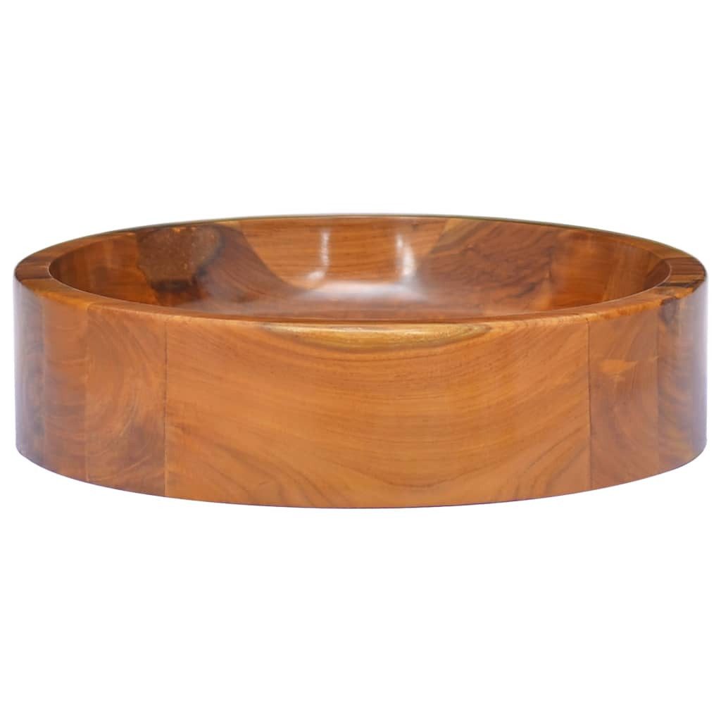 vidaXL Waschbecken Waschbecken Badezimmer Aufsatzwaschbecken Massivholz Teak 40x10 cm