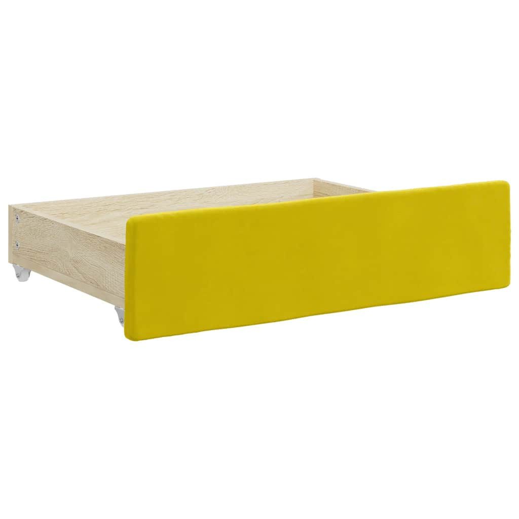 vidaXL Bettschubkasten Bettschubladen 2 Stk. Gelb günstig online kaufen
