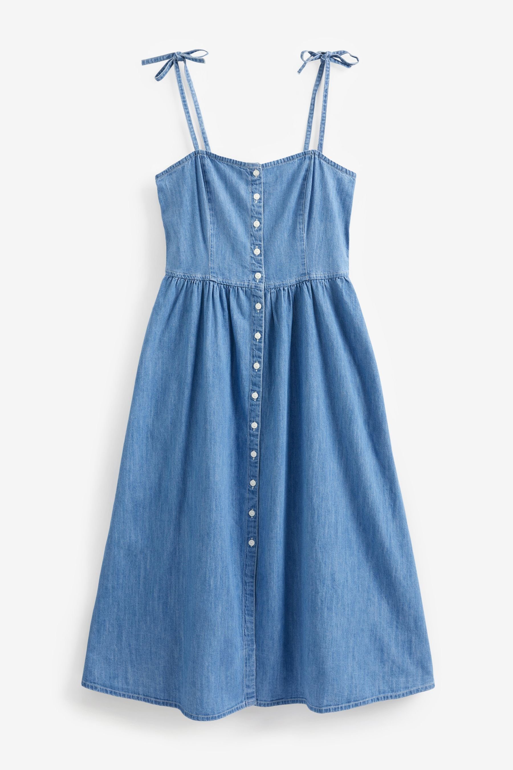 Next Jeanskleid Sommerkleid aus Jeansstoff mit Knöpfen (1-tlg)