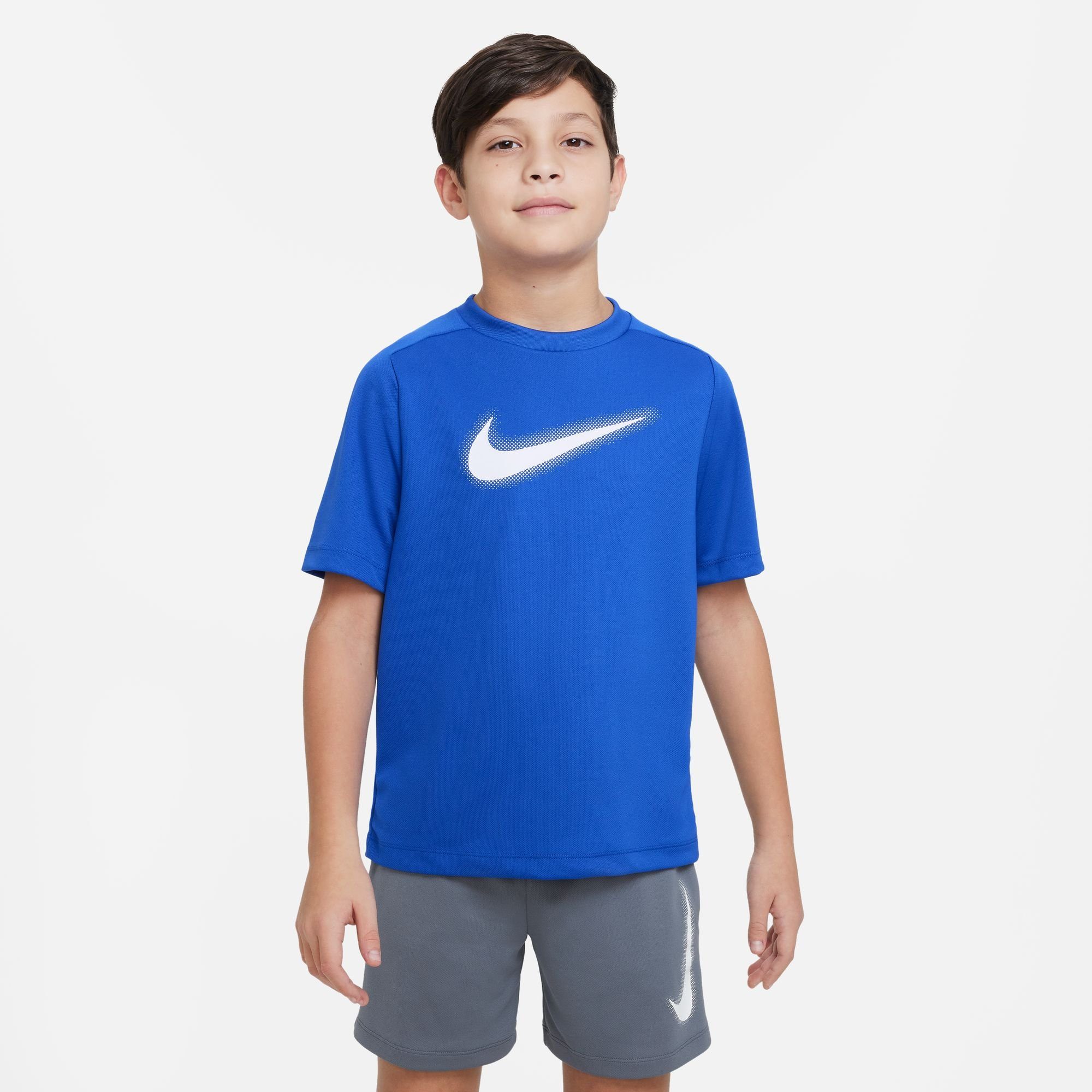 ROYAL/WHITE BIG Nike TOP Trainingsshirt DRI-FIT MULTI+ GRAPHIC GAME (BOYS) TRAINING KIDS'