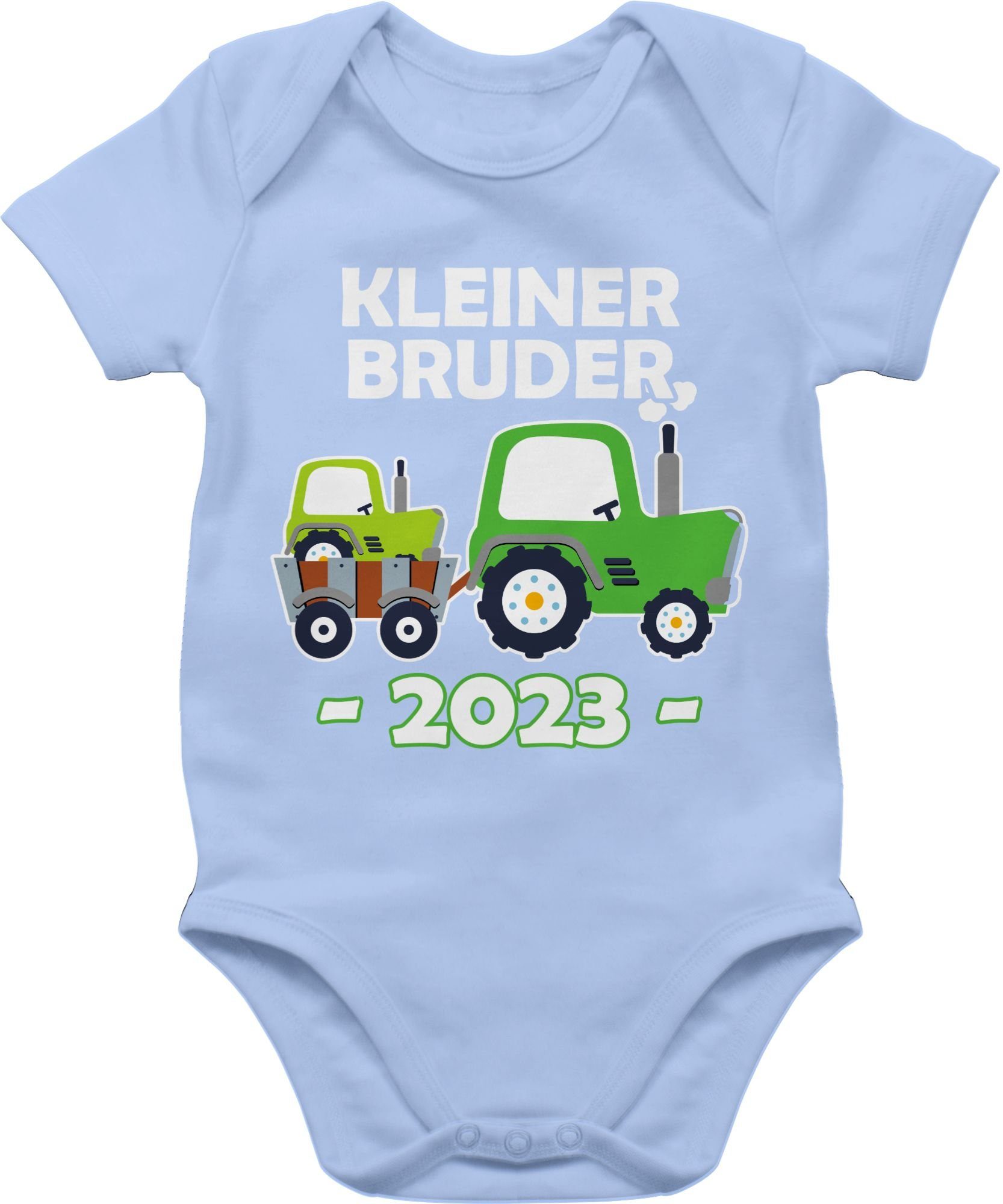 Shirtracer Shirtbody Kleiner Bruder 2023 Traktor Kleiner Bruder 2 Babyblau