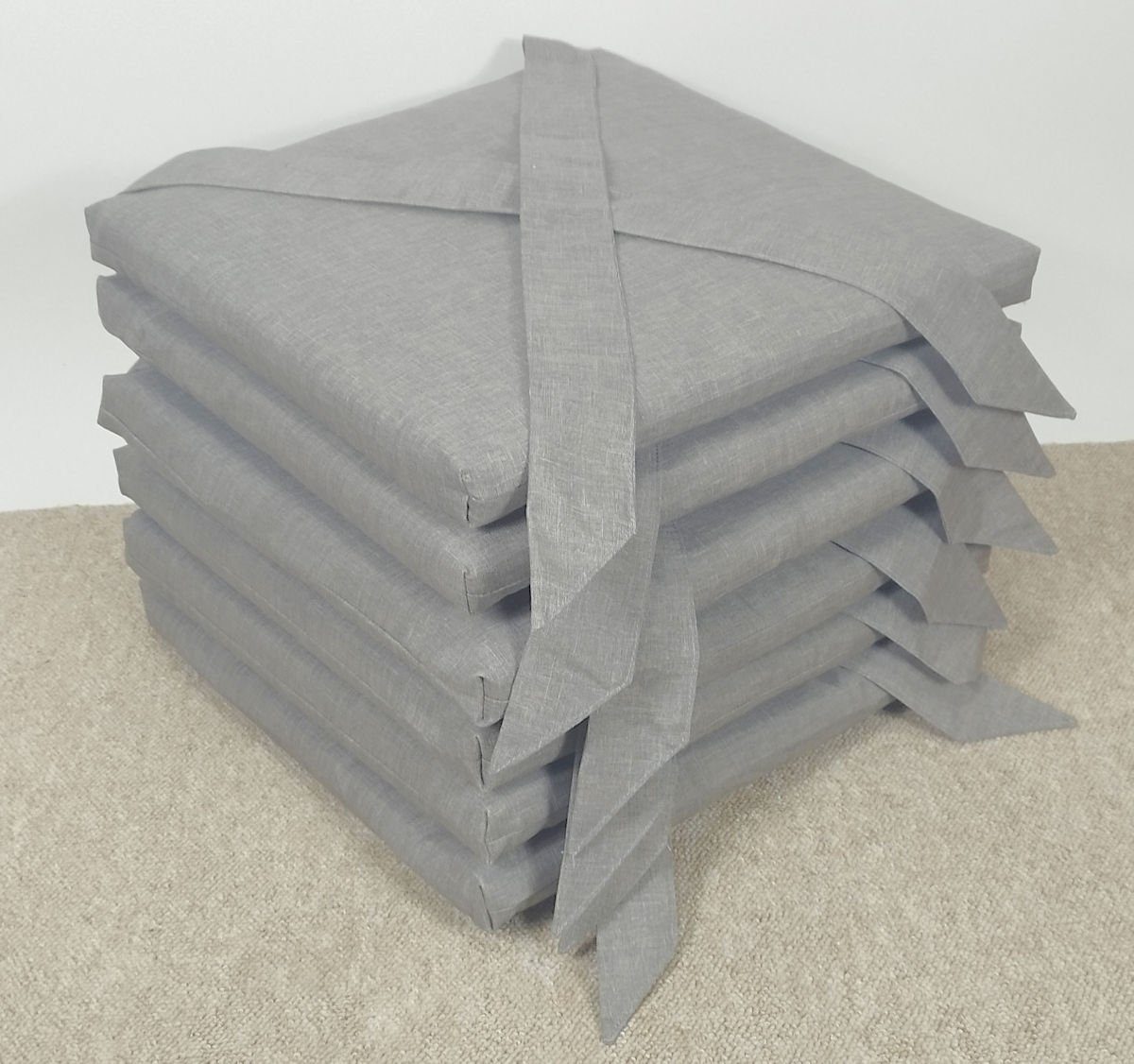 Rattani Stuhlkissen Sitzkissen, Stuhlkissen Marina "eckig" Fb. dunkel grau günstig online kaufen