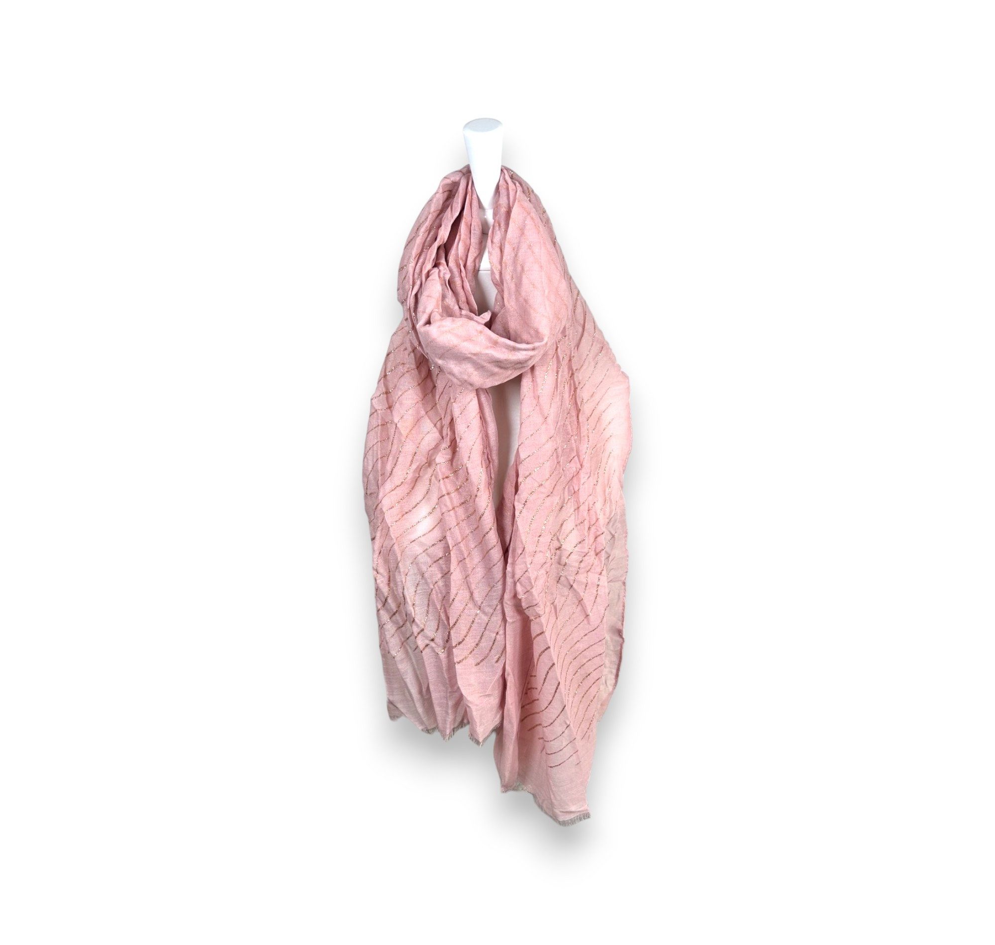 Modeschal Damen Sommer Schal Glitzer Linien » leichtes Halstuch 180 x 70 cm