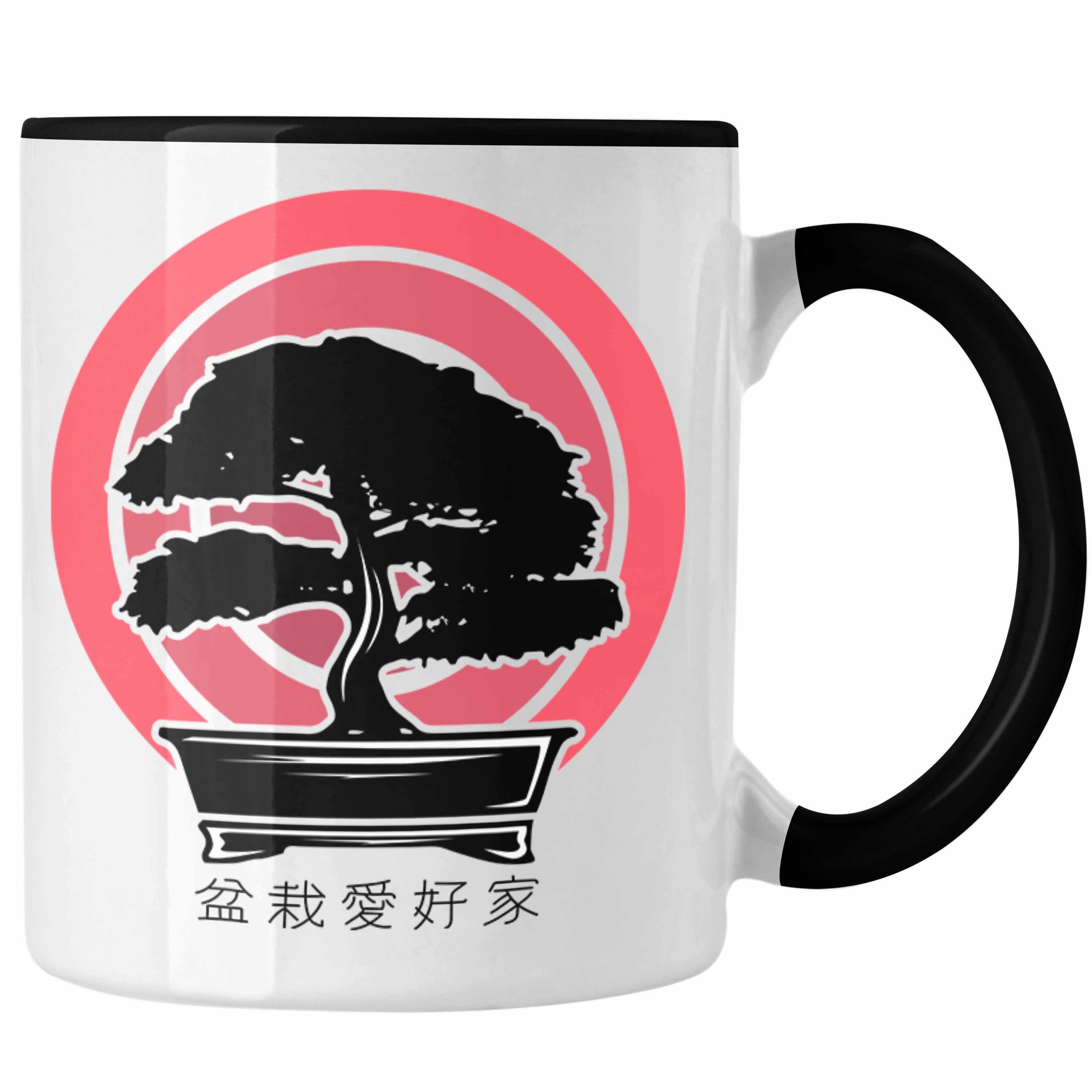 Trendation Tasse Lustige Schwarz Grafik Bonsai-Liebhaber Bonsai Tasse für Geschenk