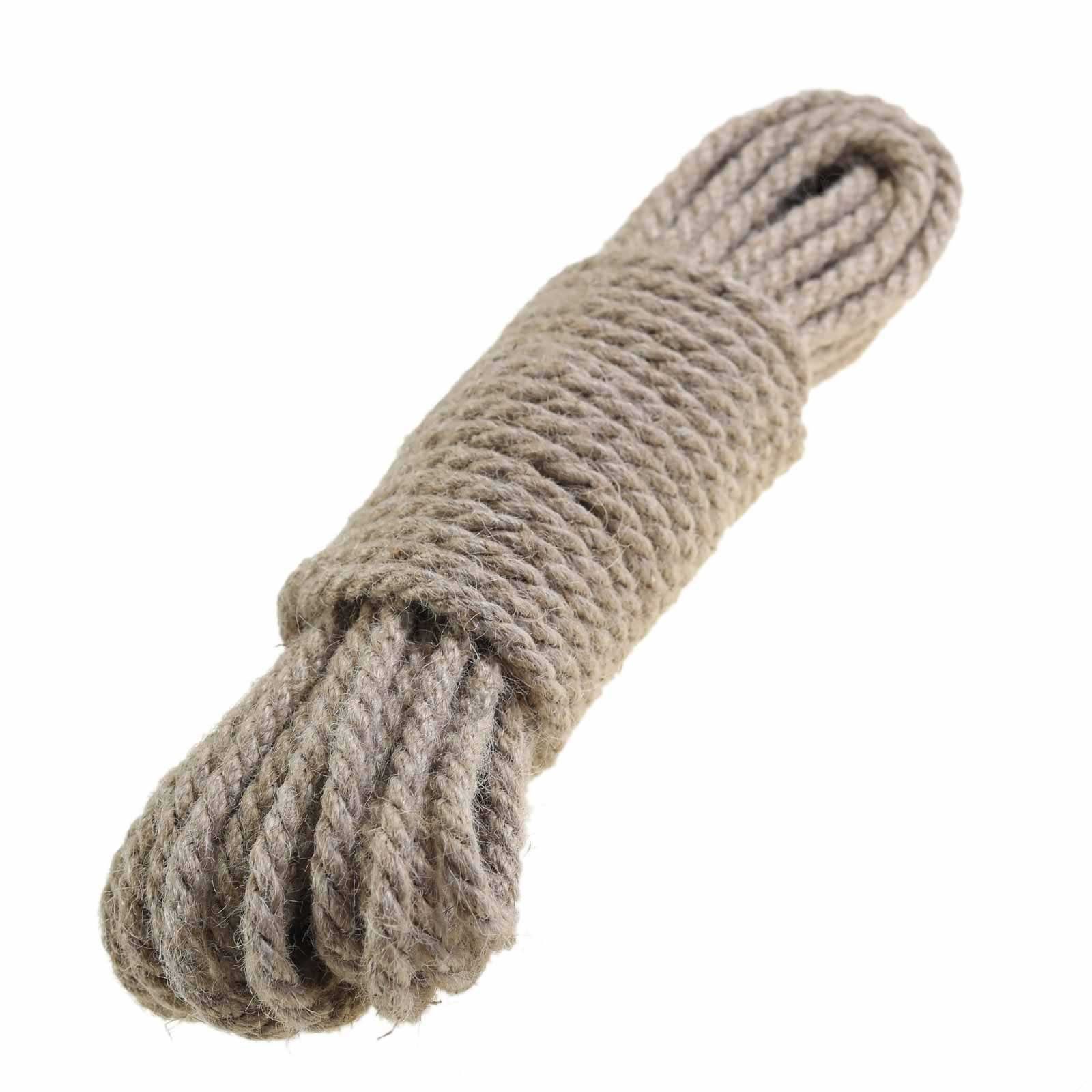 maDDma 1m Meterware Juteseil gedreht Kordel Naturseil Tauwerk, natur Seil