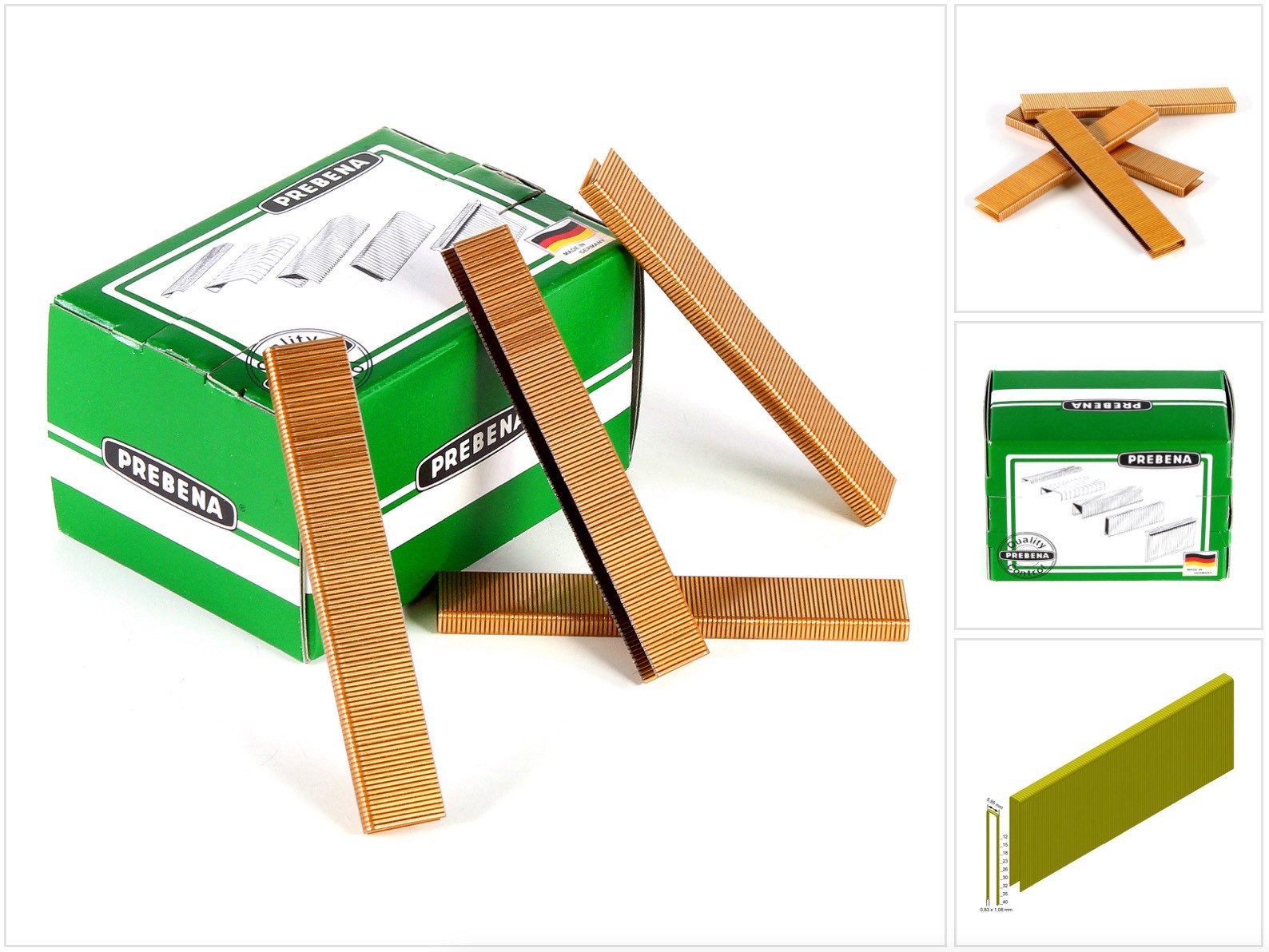 Prebena Heftklammer ES18CNKHA Klammern Heftklammern Typ ES 7800 Stück 18 mm verzinkt geha