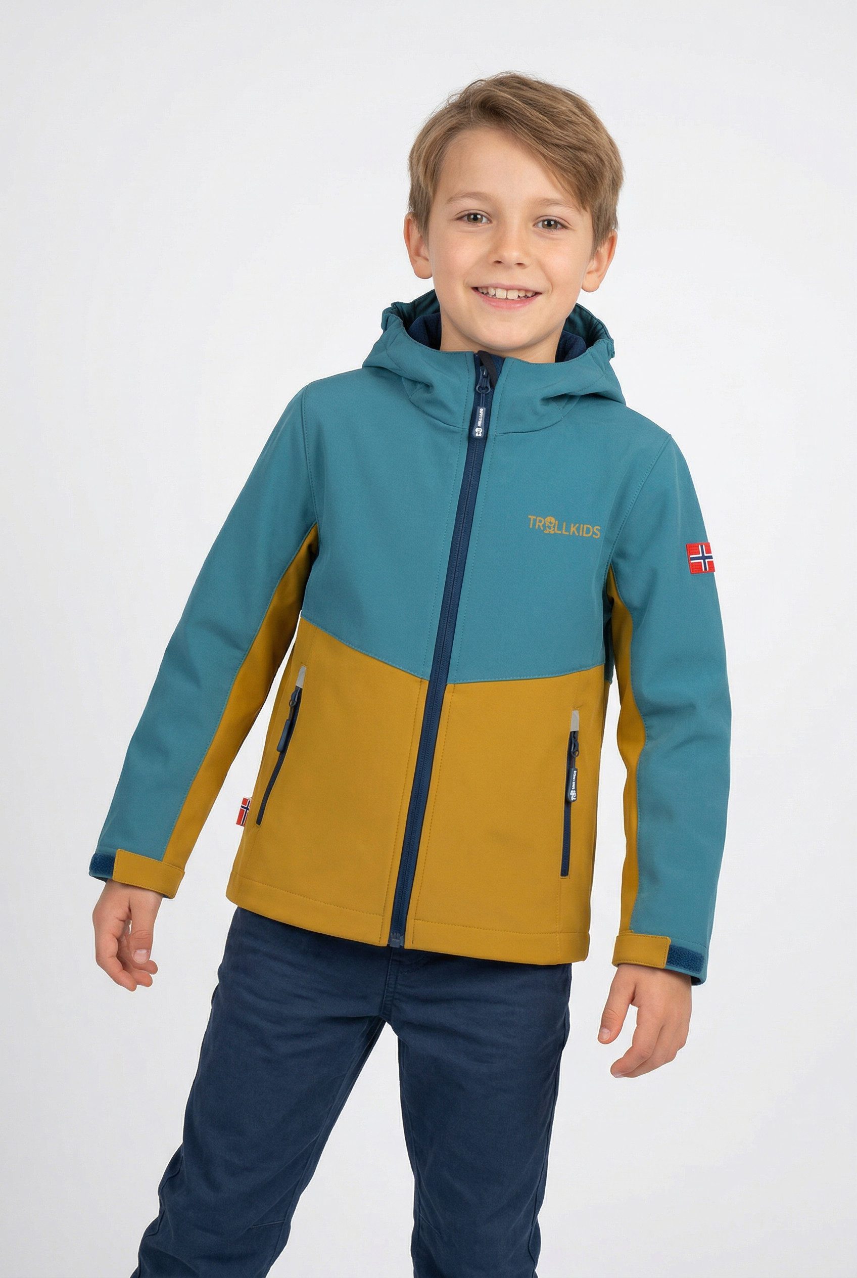 TROLLKIDS Softshelljacke KIDS KRISTIANSAND JACKET für Kinder und Jugendliche, sportlicher Stil