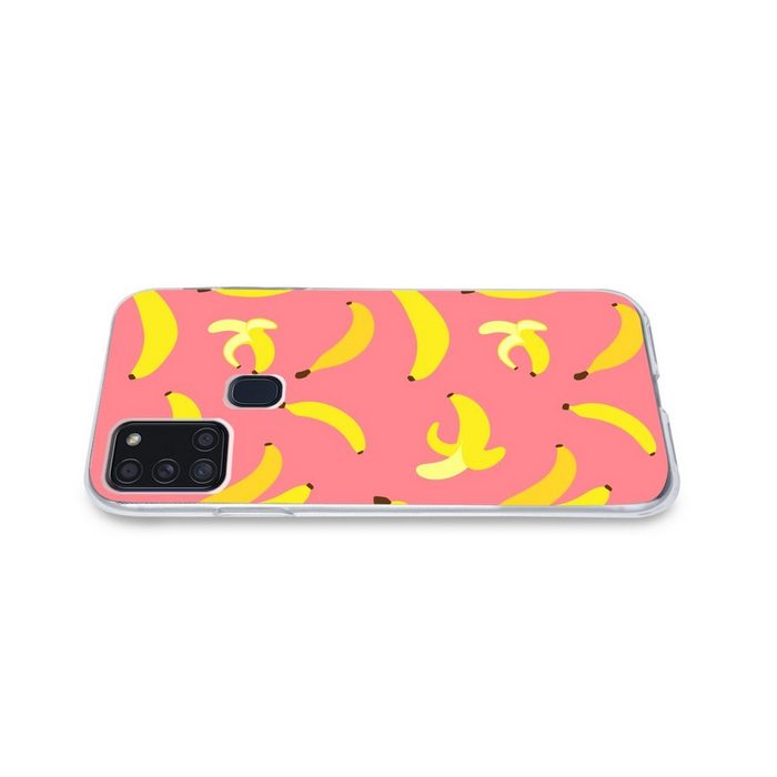 MuchoWow Handyhülle Banane - Rosa - Tropisch Handyhülle Samsung Galaxy A21s Smartphone-Bumper Print Handy UK9974