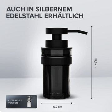 ovimar Seifenspender Lokta, (1-tlg), aus Edelstahl in Schwarz zur Zum Bohren