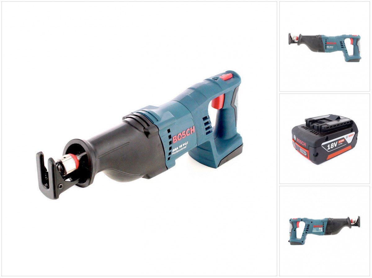 Bosch Professional Akku-Reciprosäge GSA 18 V-Li Akku Säbelsäge 18V + 1x Akku 5,0Ah - ohne Ladegerät