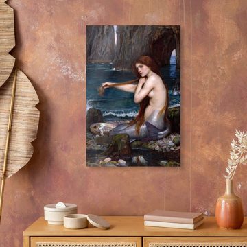 Posterlounge Acrylglasbild John William Waterhouse, Die Meerjungfrau, Wohnzimmer Malerei
