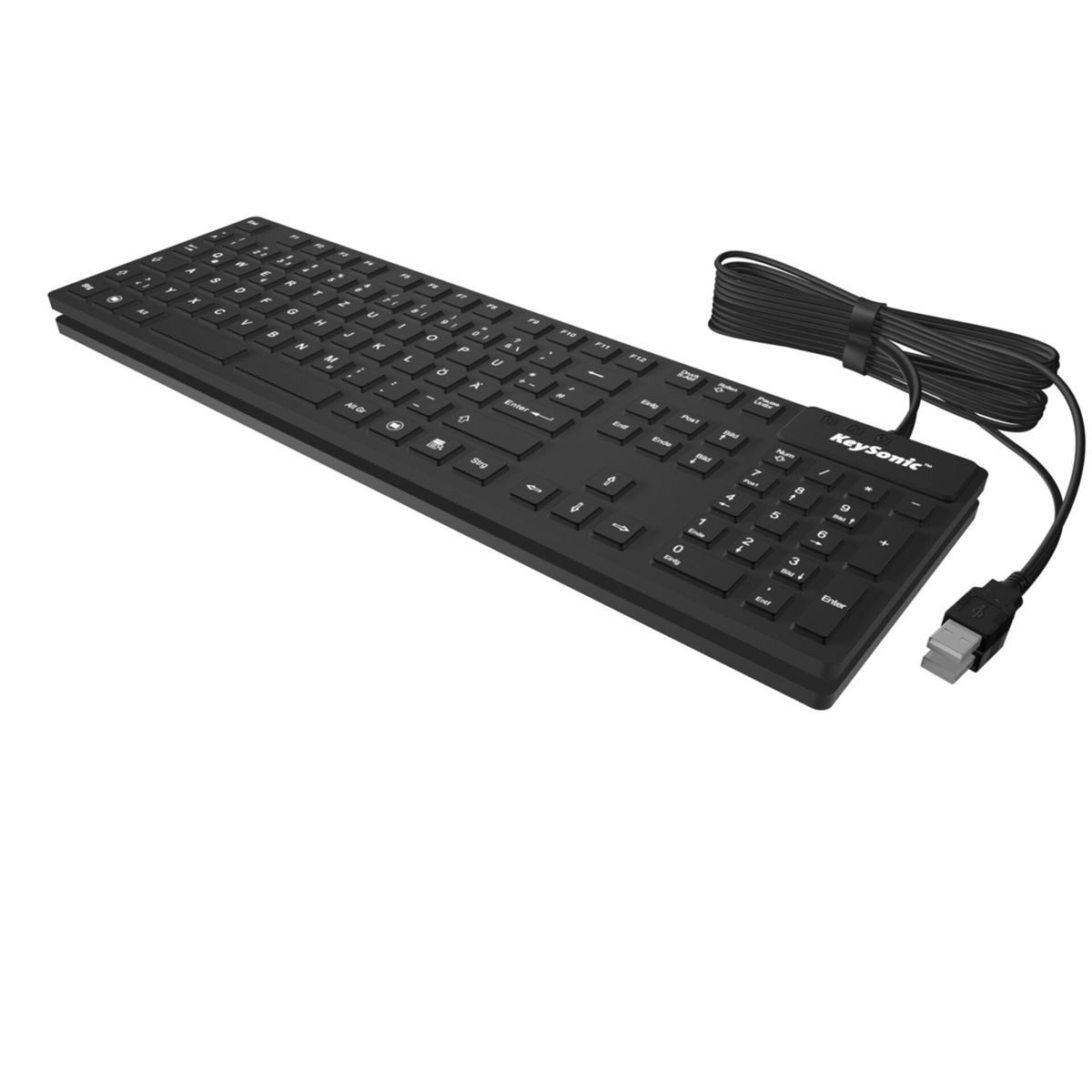 KEYSONIC KSK-8030 IN IP68 Full-Size Tastatur Wasserdicht PC-Tastatur