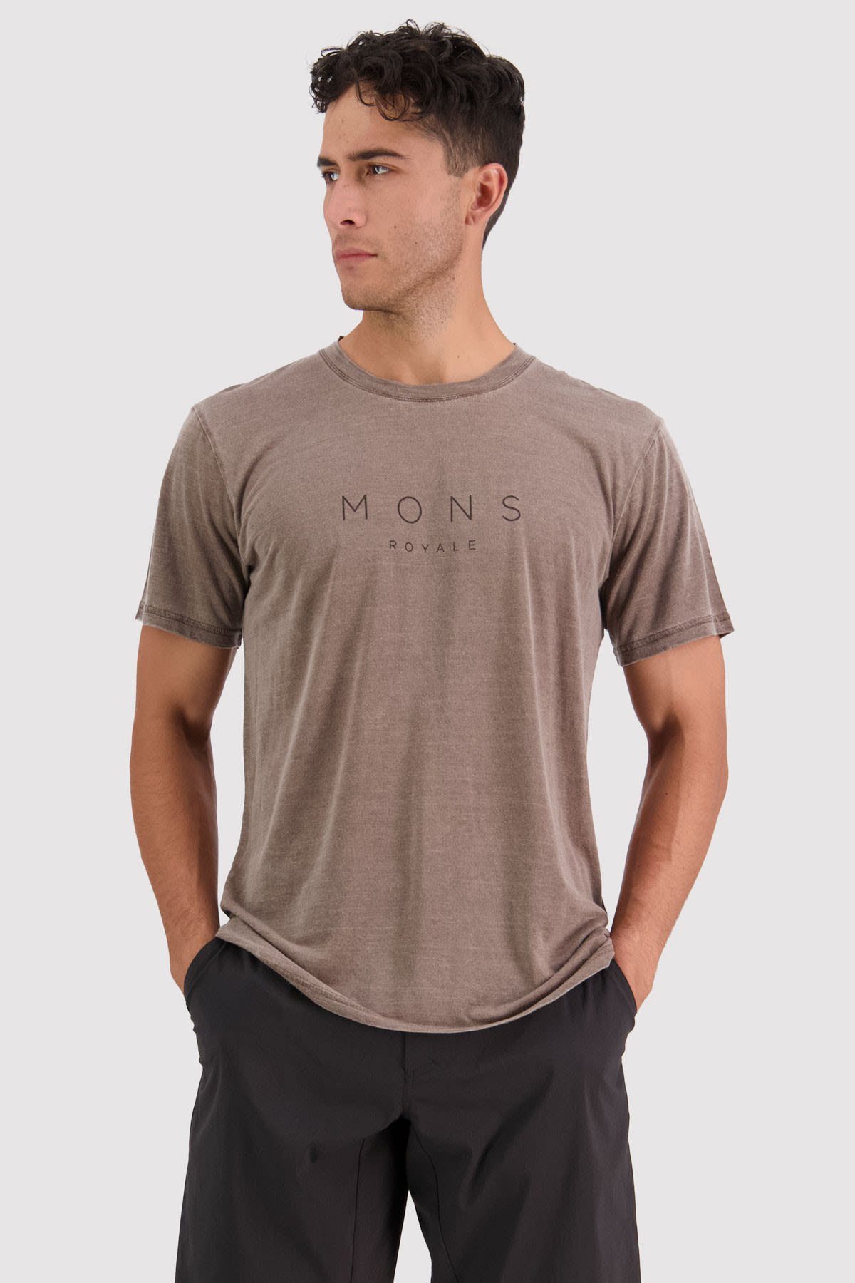 Mons Royale Walnut Royale Zephyr T-shirt T-Shirt Herren M Mons Kurzarm-Shirt