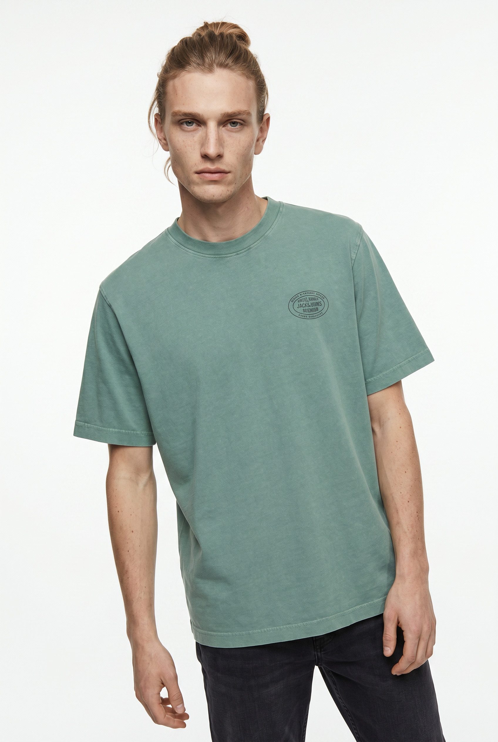 Jack & Jones T-Shirt JPRBLUFELIX SS TEE mit Logo Print