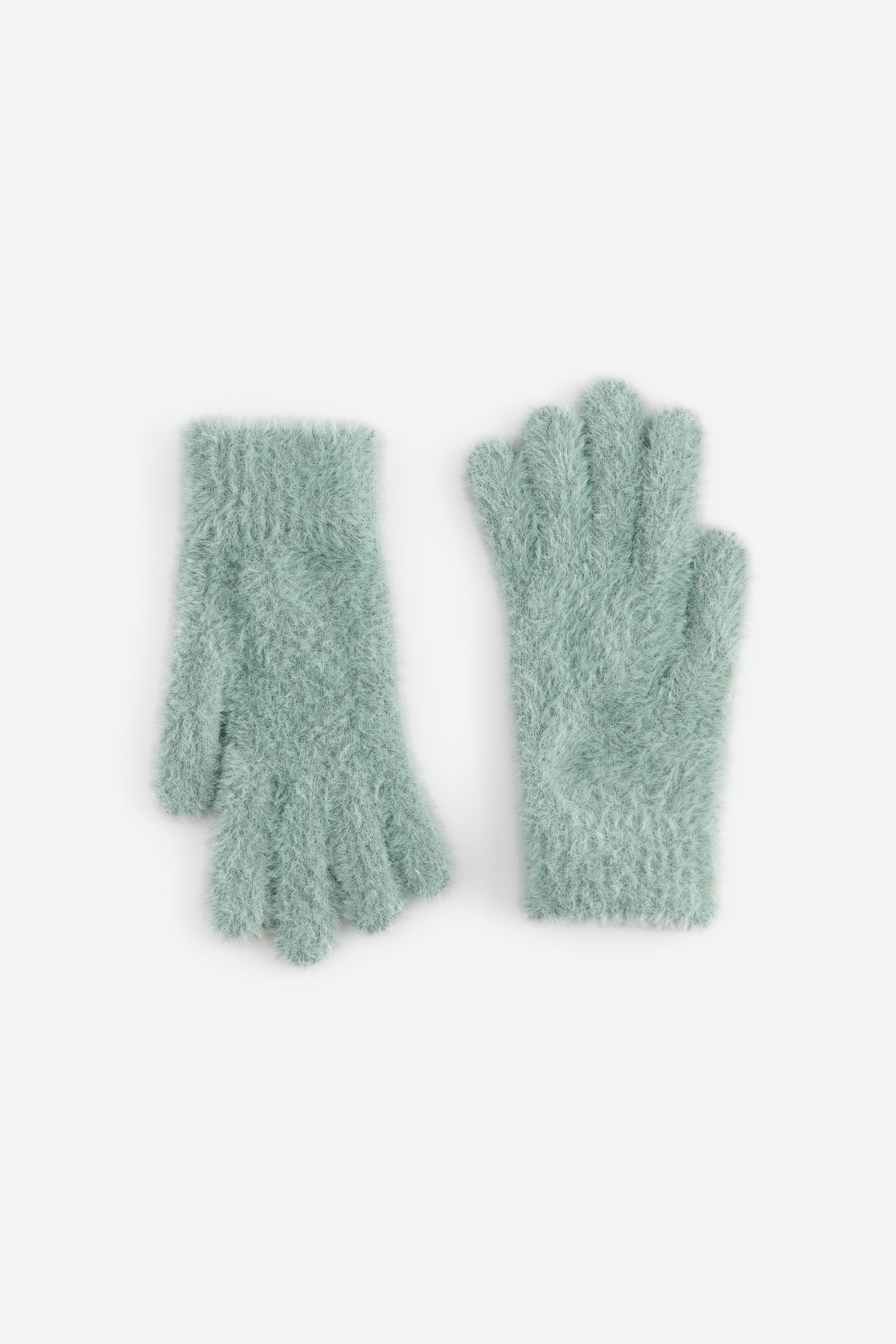 Next Strickhandschuhe Flauschige Handschuhe Sage Green