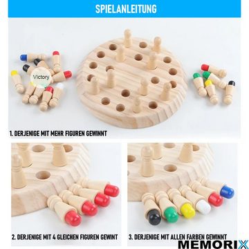 MAVURA Lernspielzeug MEMORIX Holz Spielzeug Gedächtnis Memory Schach, Match Stick Schachspiel Gedächtnis-Schach für Kinder