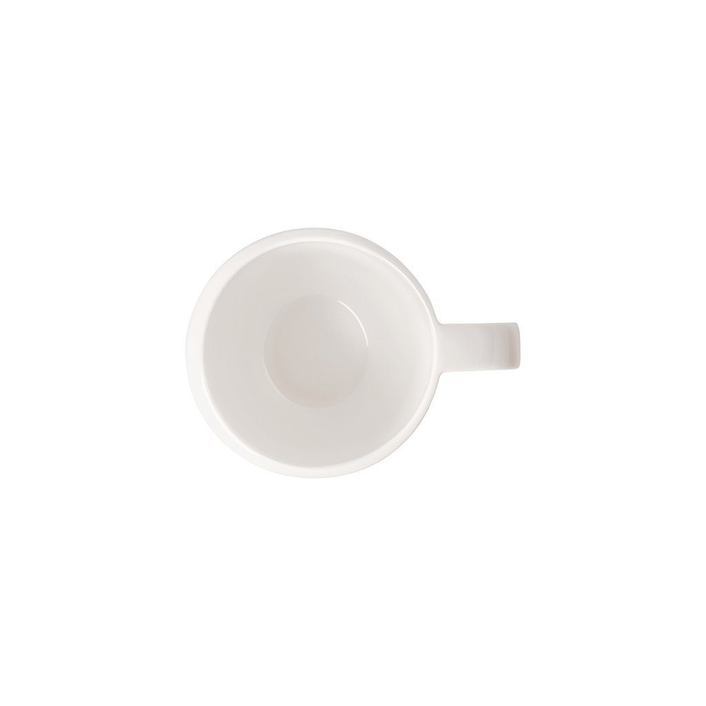 Villeroy & Boch Tasse NewMoon Henkelbecher, 300 ml, weiß, 1-tlg., Porzellan, Premium Porcelain, mikrow.- & spülm.sicher, Made in Germany