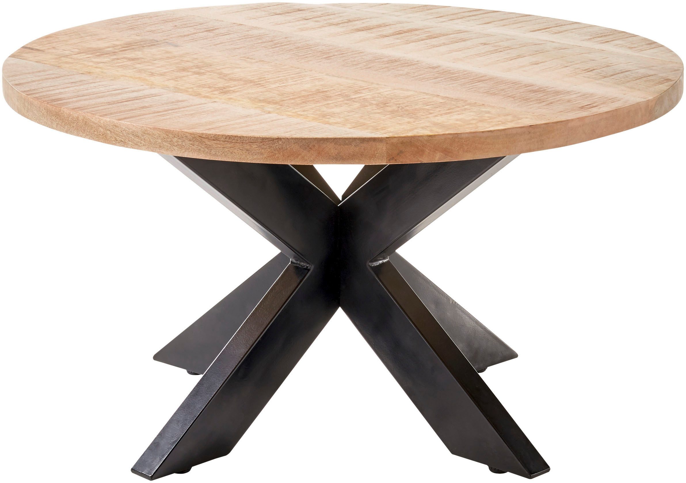 Stolkom Sp.z.o.o. Couchtisch Ace, rund, Tisch in Massivholz Mango günstig online kaufen