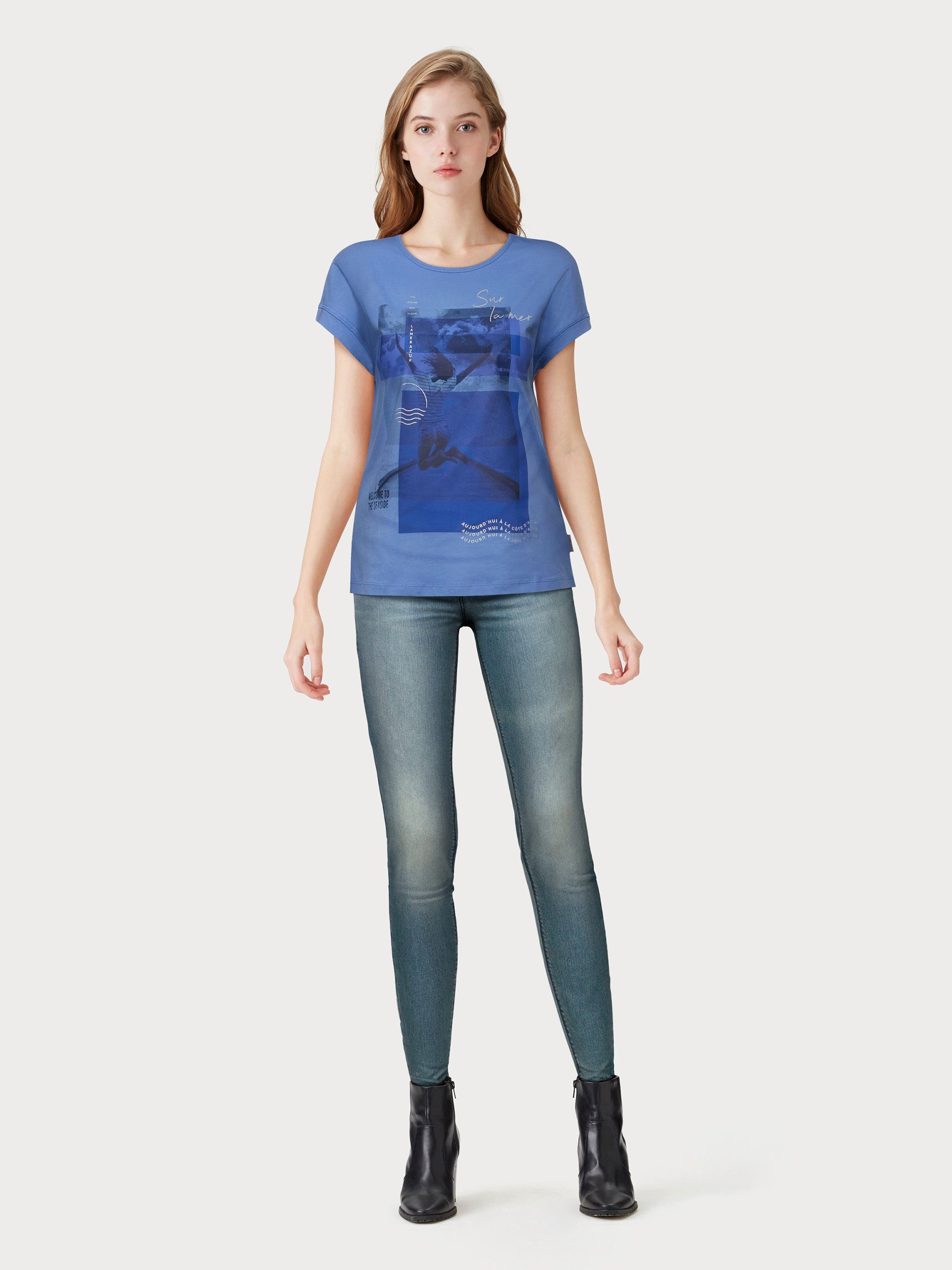 Arizona Skinny-fit-Jeans Mid blue-used Waist Shaping