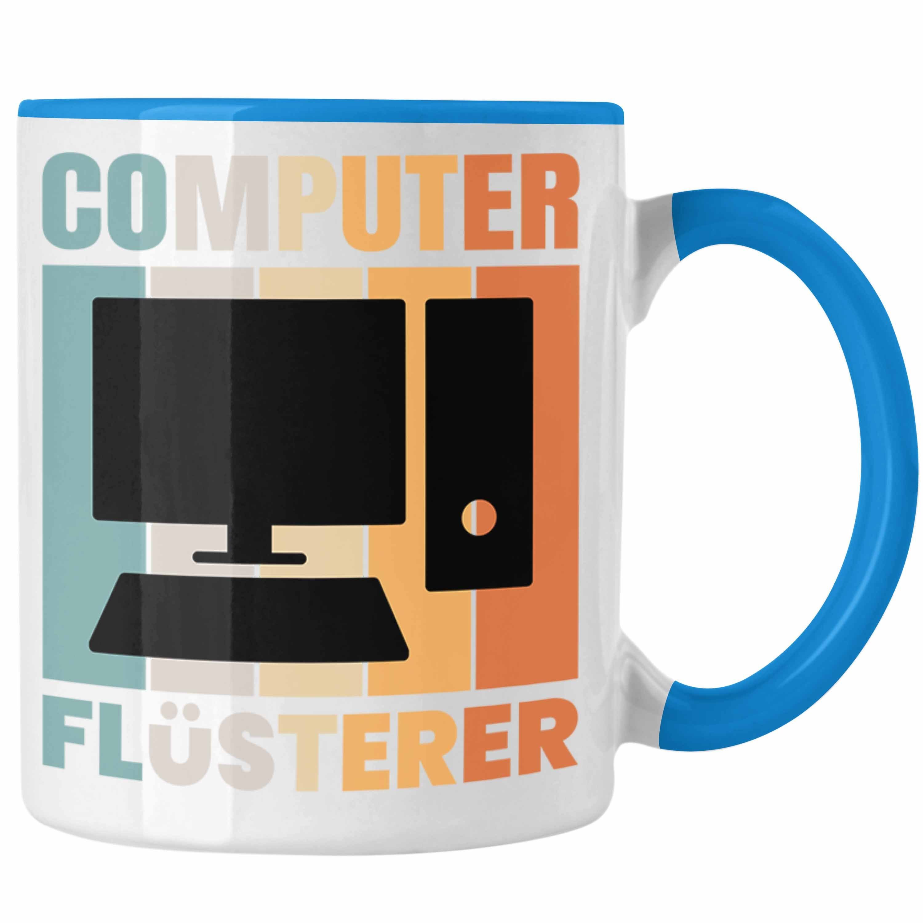 Blau Weihnachten Männer IT Nerd Gadget Student Flüsterer Informatiker Geschenk Trendation Trendation Computer IT Tasse Tasse Lustig -