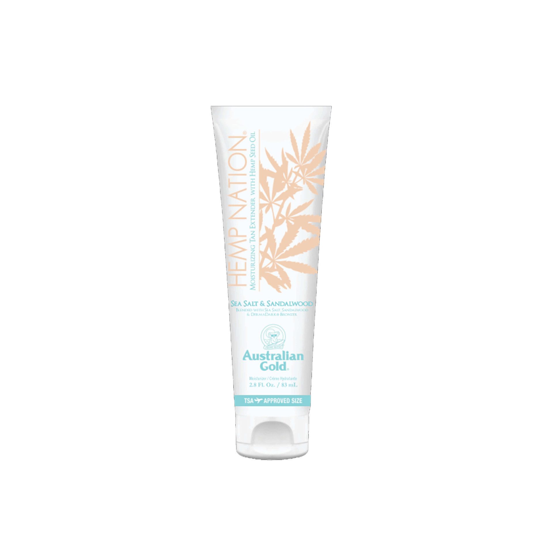 Australian Gold Selbstbräunungslotion Hemp Nation Sea Salt Tan Extender 83ml, Parabenfrei, Aloe Vera, Derma Dark, Hanf, Omega 3 und 6