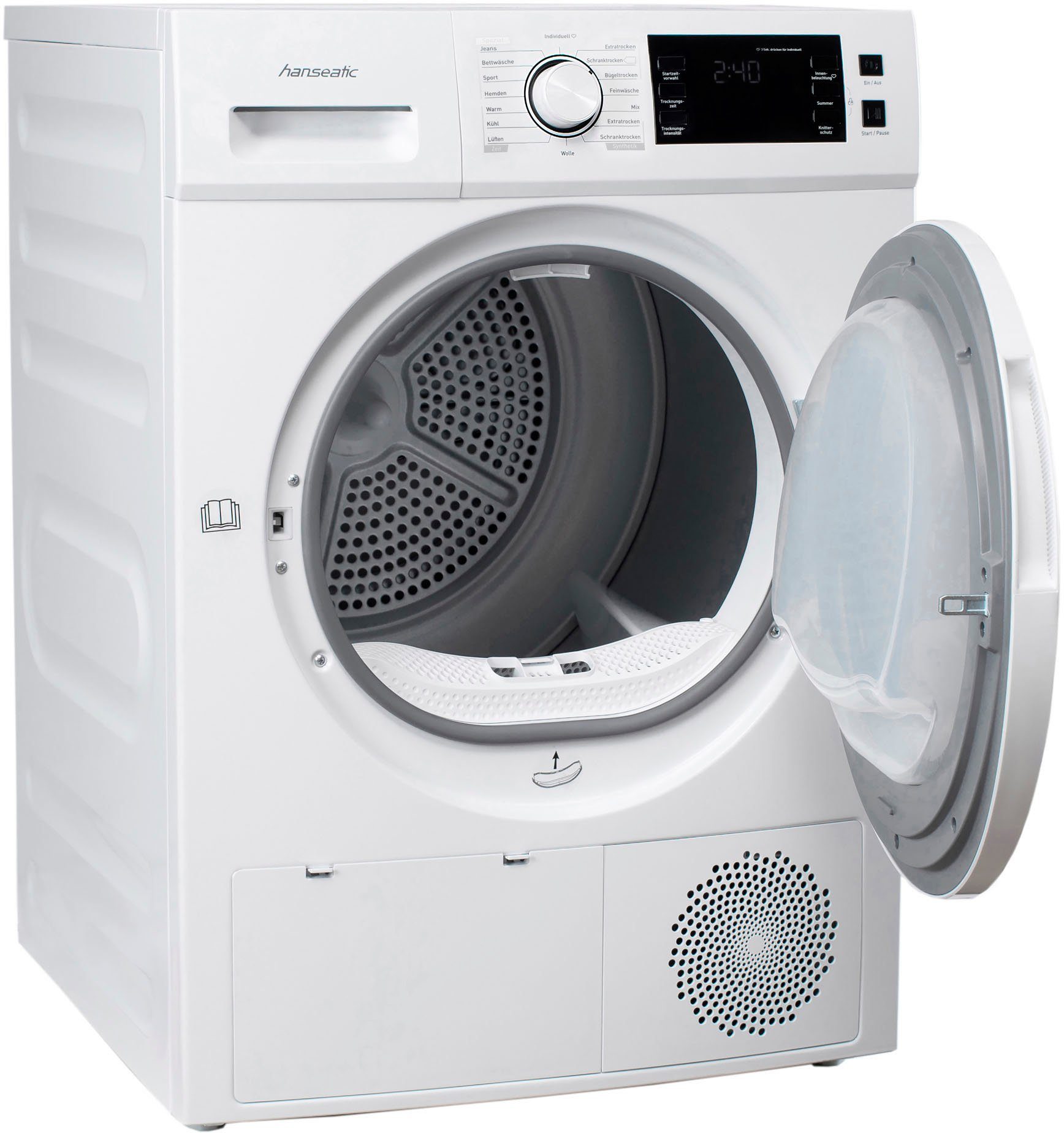 Uscator hanseatic cu pompa de caldura HWT8A2GT, 8 kg, anti-sifonare