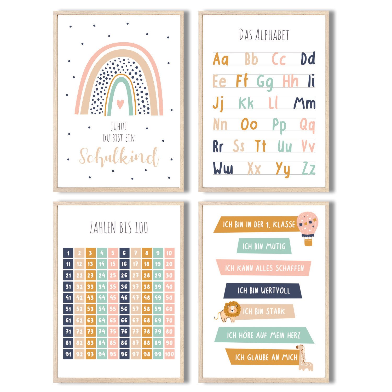 MeinBaby123® Poster Lernposter, Bilder Kinderzimmer Deko, günstig online kaufen