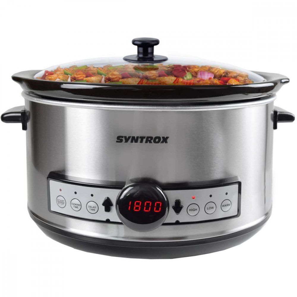 4,5 Syntrox Germany Digitaler Liter Slow Cooker Schmortopf Timer Syntrox Germany mit