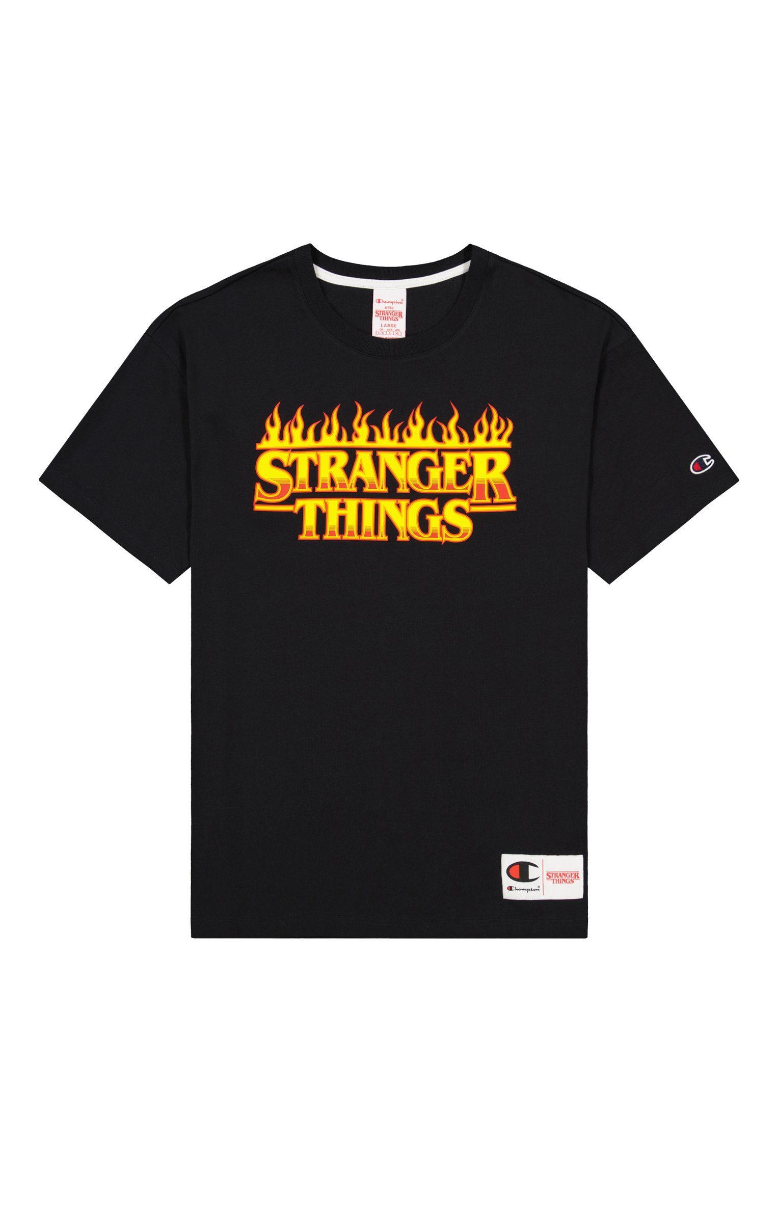 Crewneck Adult Champion Champion Unisex (kk007) schwarz T-Shirt Stranger T-Shirt Things