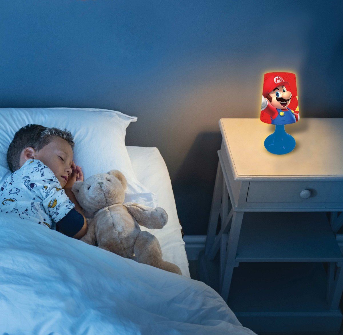 Lexibook® Taschenlampe und Mario Nachtlicht tragbare Super mini Nachttischlampe
