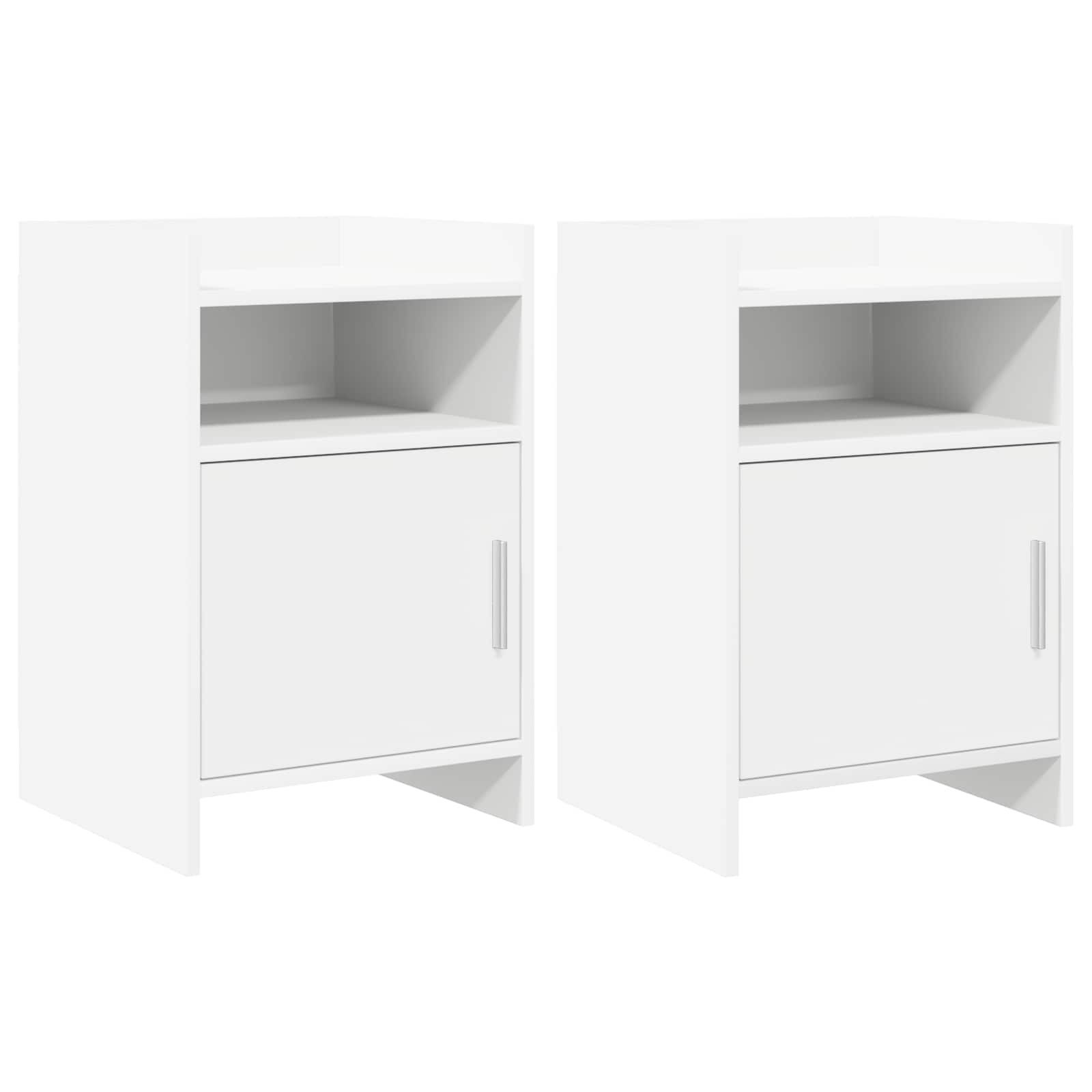 Nachttisch Nachttische 2 pcs Weiß 40 x 36 x 60 cm Holzwerkstoff