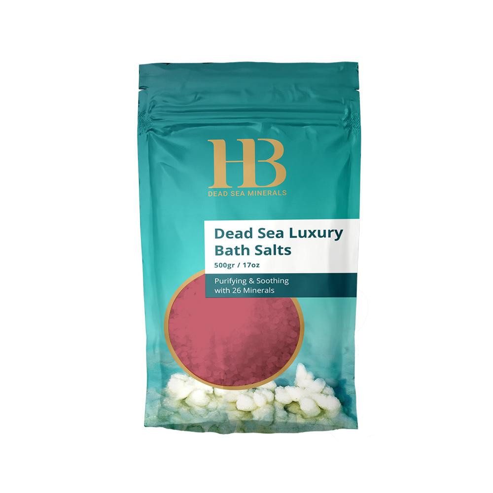 H.B. Dead Sea Minerals Badesalz Health&Beauty Luxus-Badesalz Totes Meer Mineralien Pinke Rose 500gr