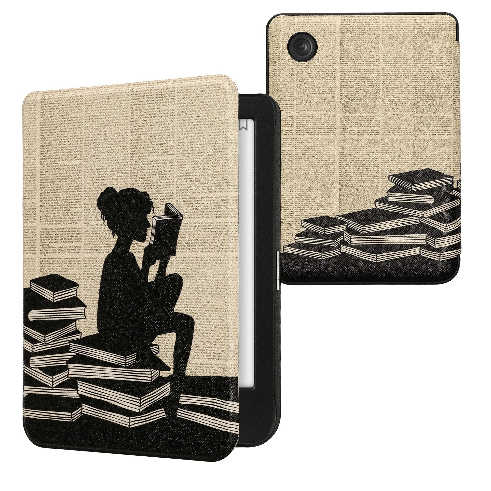 kwmobile E-Reader-Hülle Klapphülle für Kobo Clara BW / Clara Colour / Tolino Shine (5) / Shine, Hülle eReader