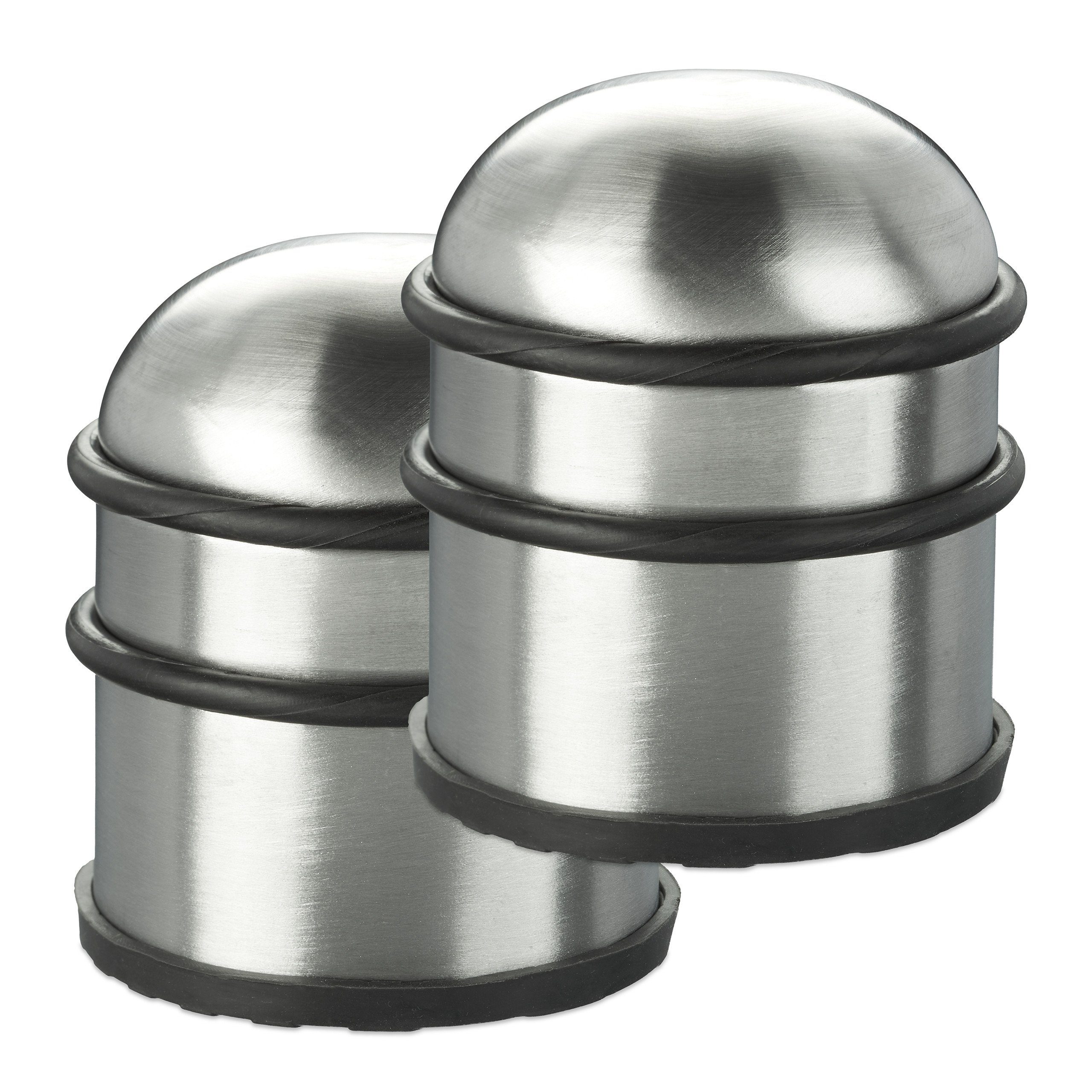 Türstopper 2 x Türstopper Edelstahl silber