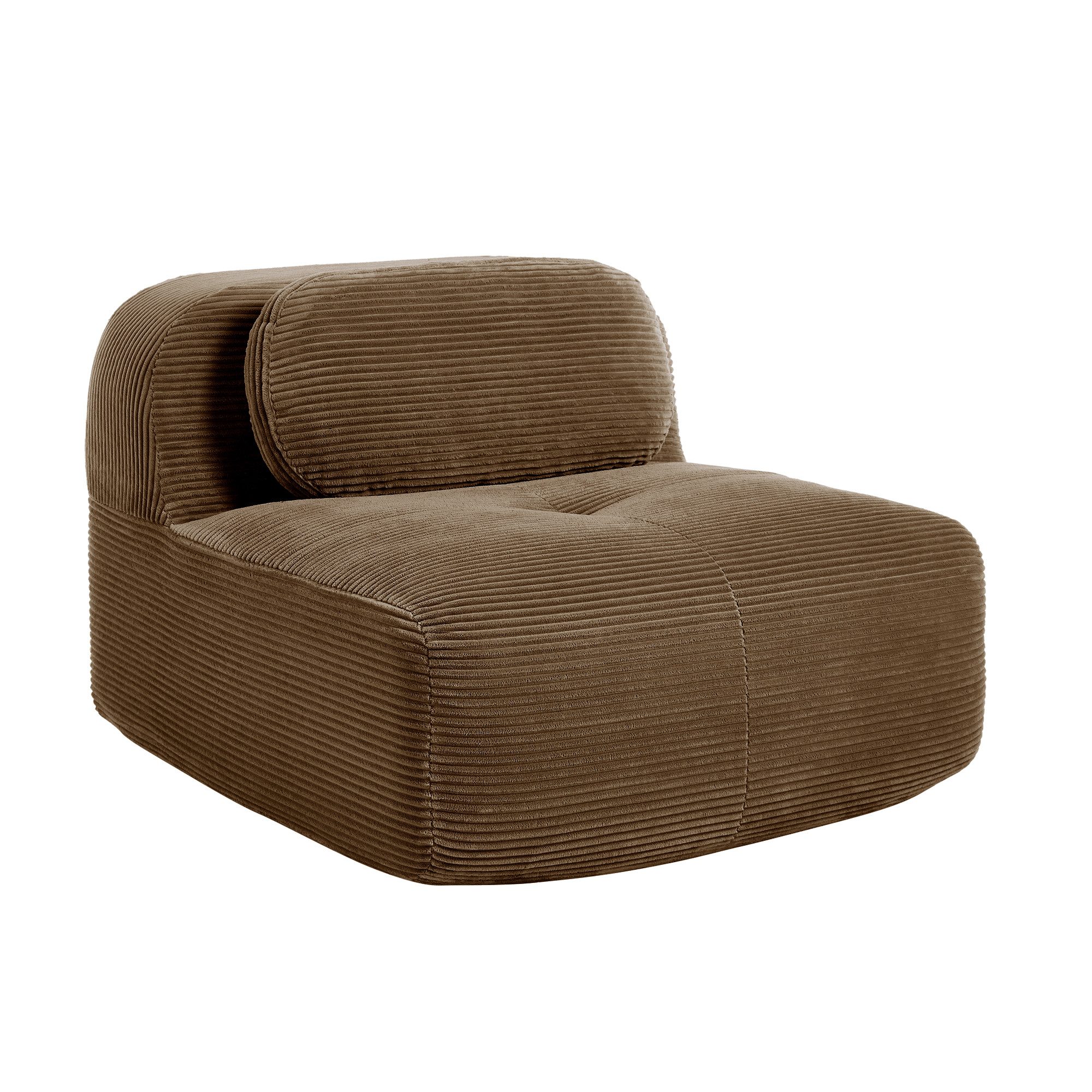 BlingBin Sofaelement Modulares Sofa Element Links /Mittel/ Rechts Stoffsofa Beanbag (1 Stück, 1 St., flexibel kombinierbares Stoffsofa), Sofa Modul mit Kissen Bodensofa-Lounge für Wohnzimmer Schlafzimmer