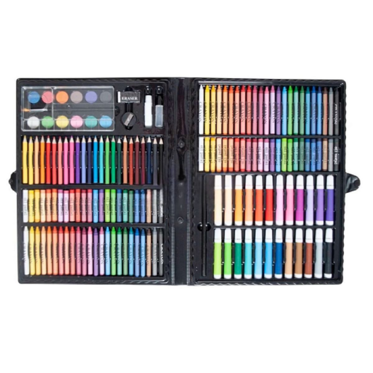 R2 Invest Malpalette Kinder Malset 168-teilig – Malkoffer mit Stiften, Farben, Zubehör – Bild 3 von 5