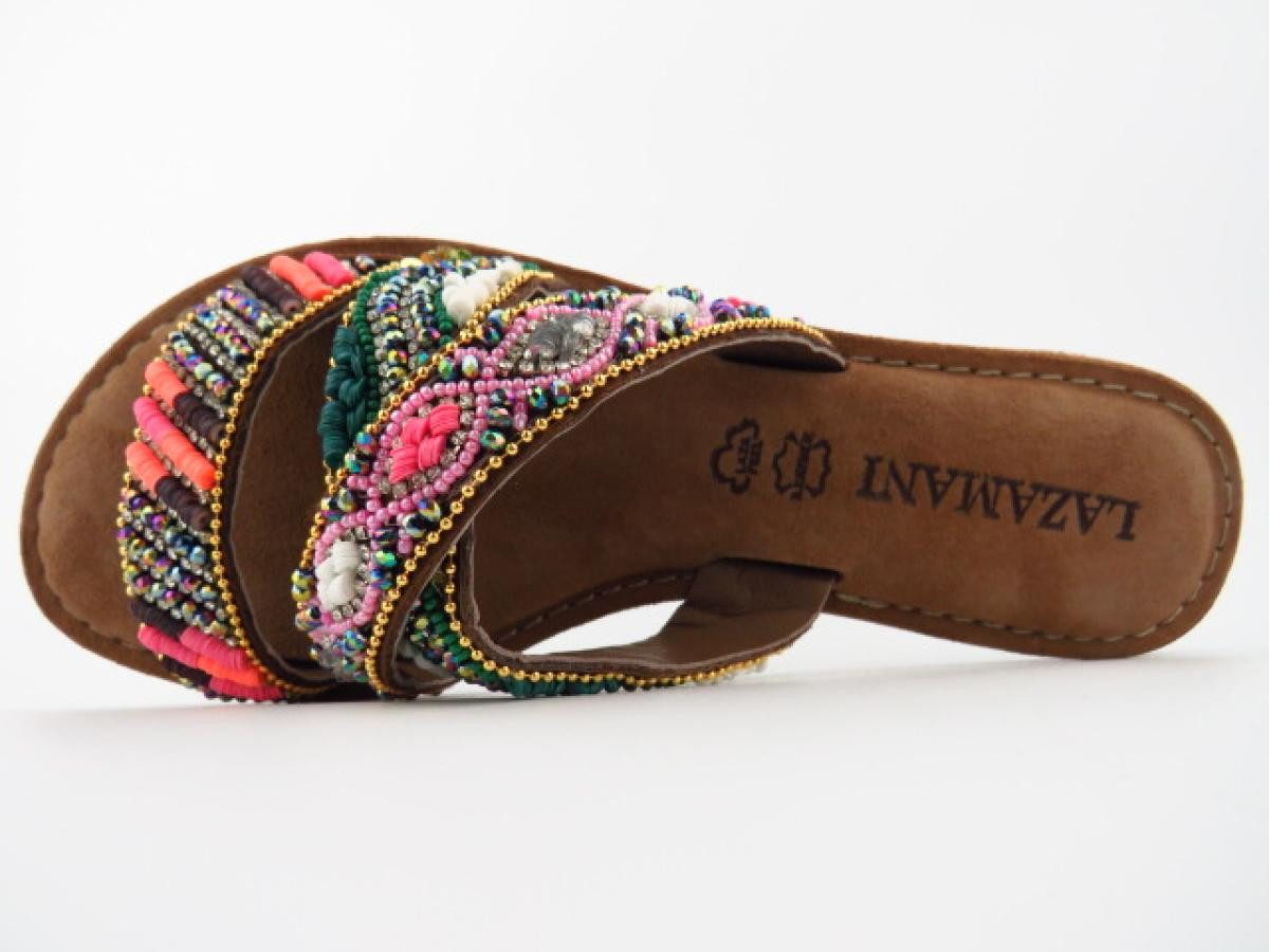 Lazamani tan mules beads Pantolette