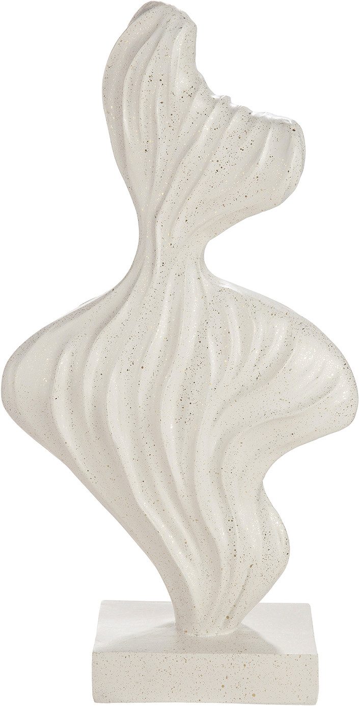 Casablanca by Gilde Skulptur Skulptur Structo creme (1 St), Strukturskulptur abstrakte Deko modernes Kunstobjekt Designskulptur