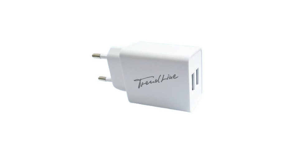 Trend Line Trendline USB-Ladeadapter 230V 2x USB 5V 2,4 A 12W Akku