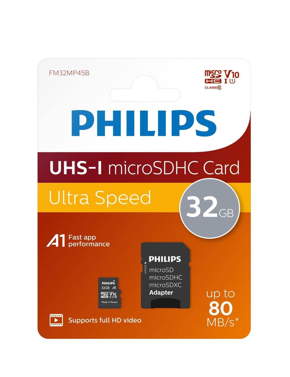 Philips Philips Micro SDHC Karte 32GB Speicherkarte UHS-I U1 Class 10 Speicherkarte – Bild 2 von 5