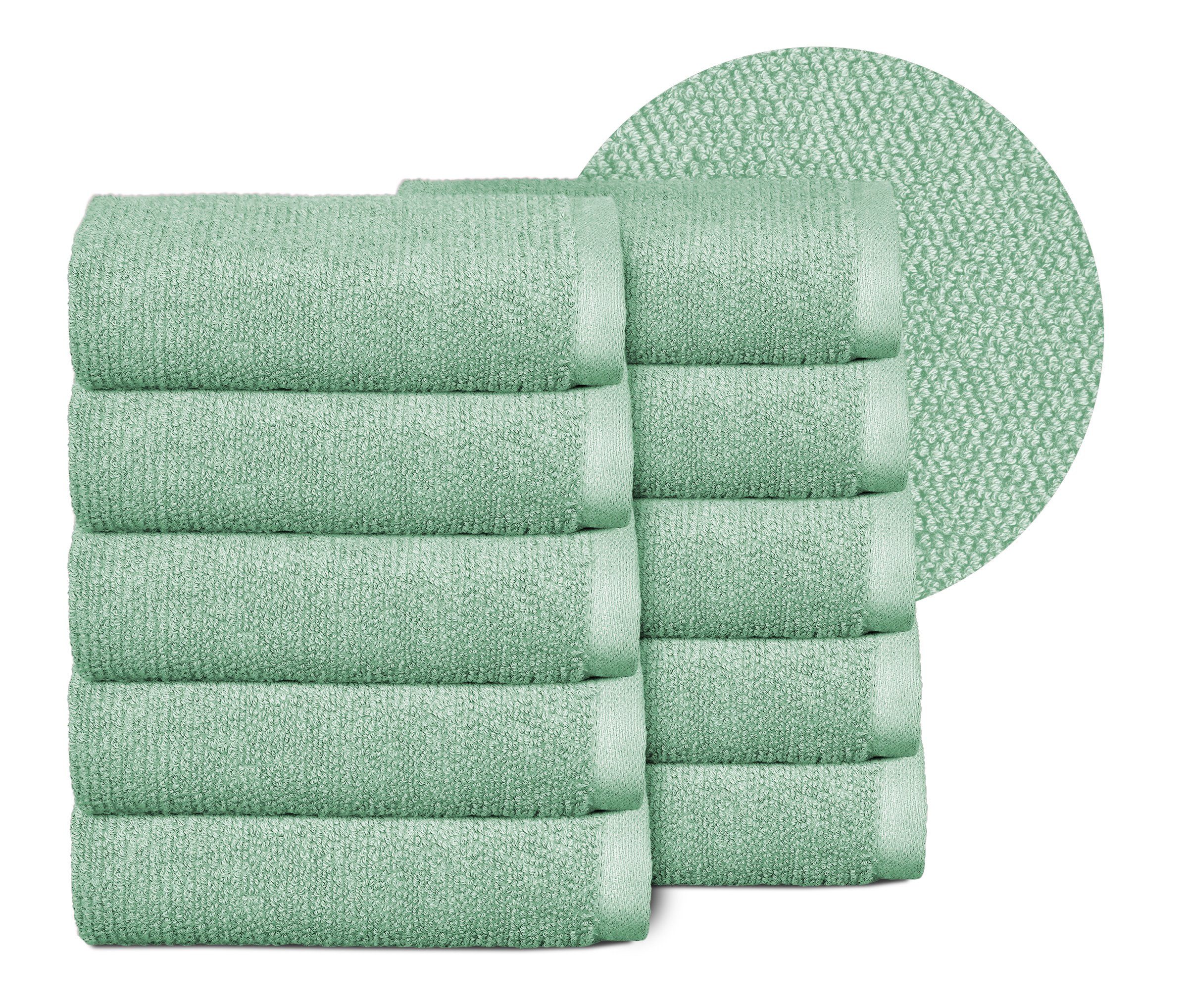 Beautex Handtuch Set Handtuch Set, Made in Europe, Frottier (Multischlaufen-Optik, Frottier Premium Set aus 100% Baumwolle 550g/m)