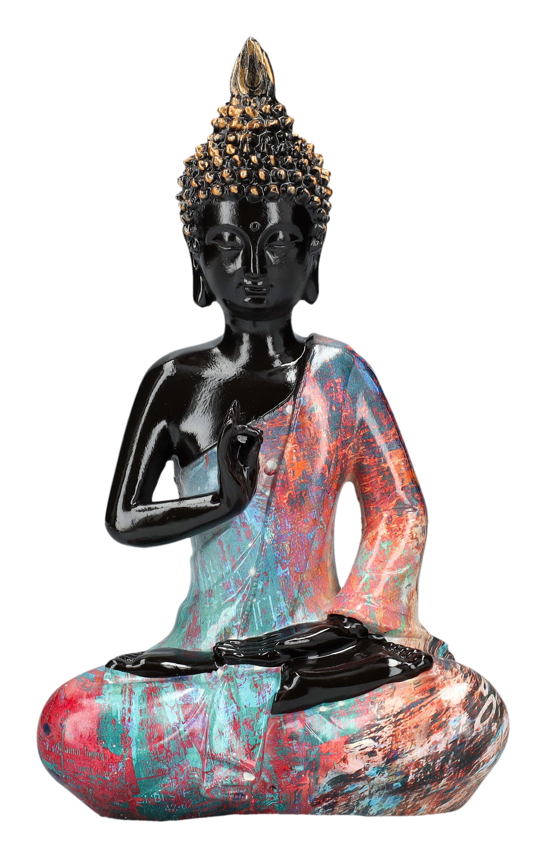 Figuren Shop GmbH Dekofigur Buddha Figur - Colorful Art klein - Mythologie günstig online kaufen