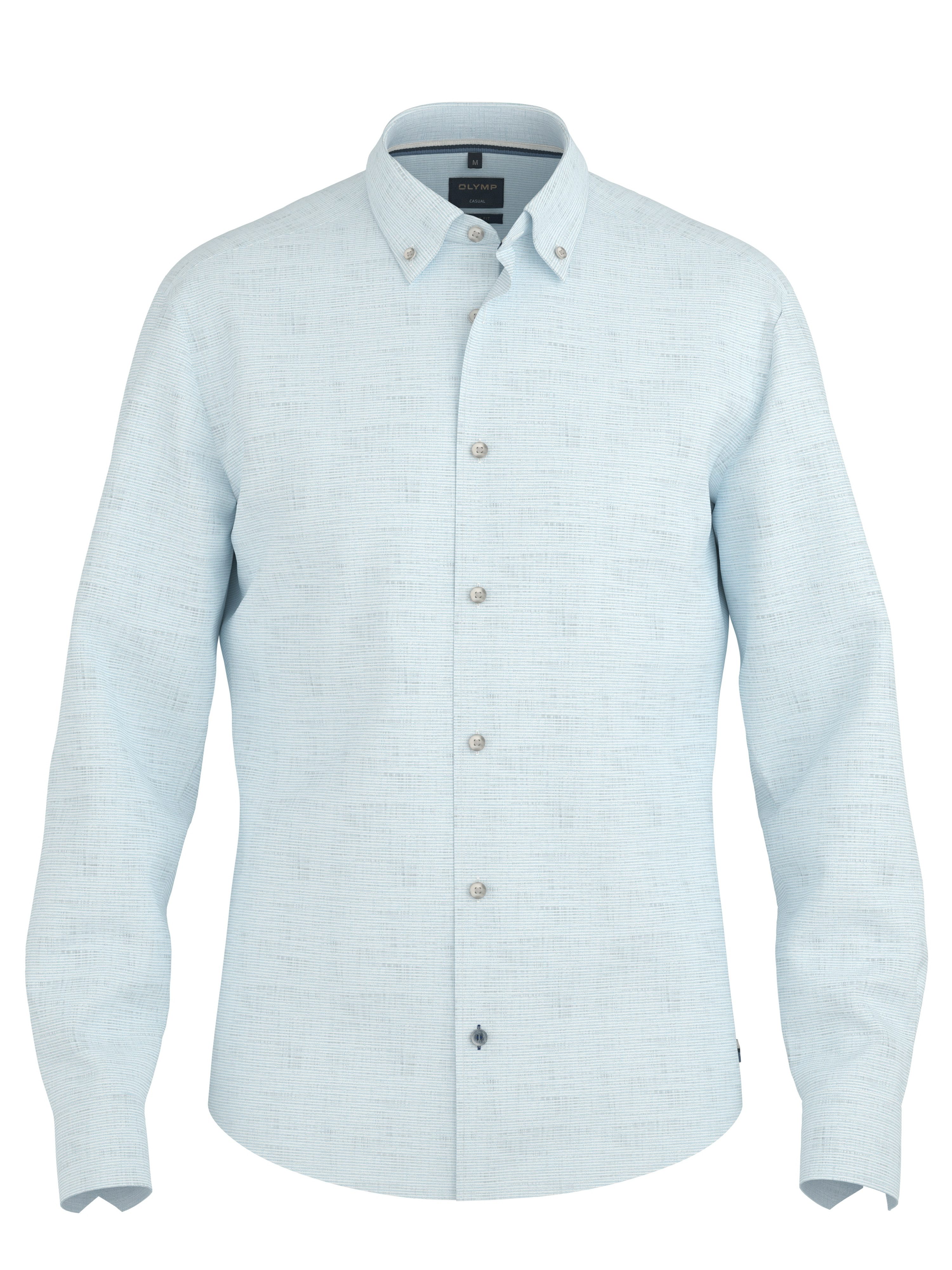 OLYMP Langarmhemd Casual, Button-down-Kragen, regular fit, Leinen günstig online kaufen