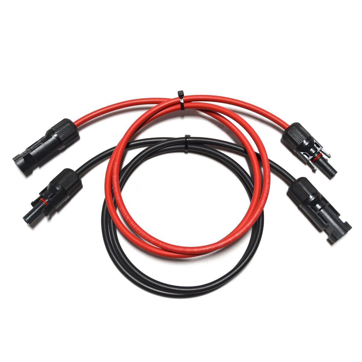 smartEC Solarkabel Verlängerungskabel 4 - 6mm² mit Stecker 2x 1m 4mm² Solarkabel, Außenduchmesser: 5,2mm (100 cm), Kabeltyp H1Z272-K IP68 Verlängerungskabel 1-30 Meter
