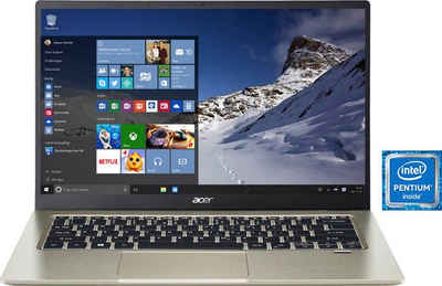 Acer SF114-34-P0PL Notebook (35,56 cm/14 Zoll, Intel Pentium N6000, UHD Graphics, 256 GB SSD, Kostenloses Upgrade auf Windows 11, sobald verfügbar)