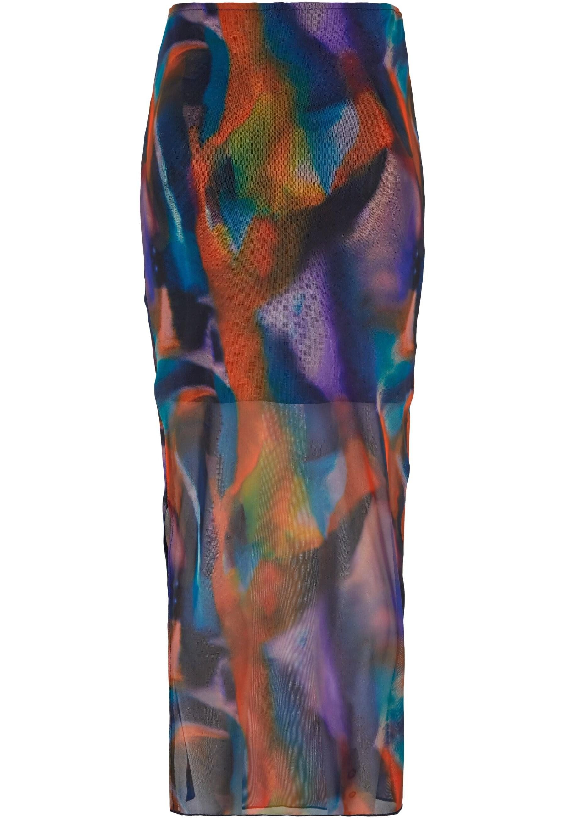 URBAN CLASSICS Sommerrock Urban Classics Damen Ladies AOP Mesh Tube Skirt ( günstig online kaufen