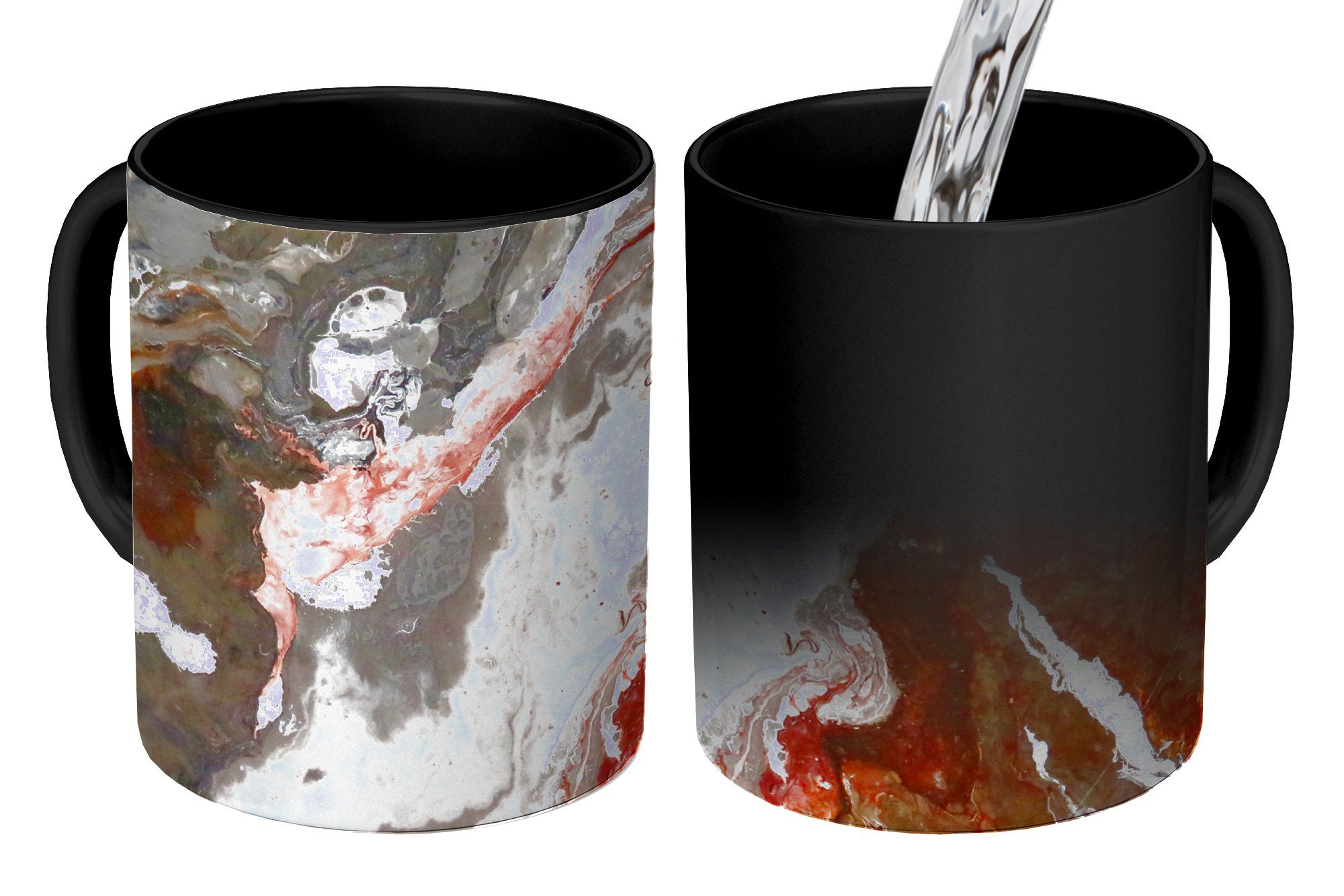 Zaubertasse, Keramik, MuchoWow Tasse Kristall Farbwechsel, - Regenbogen Teetasse, Geschenk Kaffeetassen, - Granit,