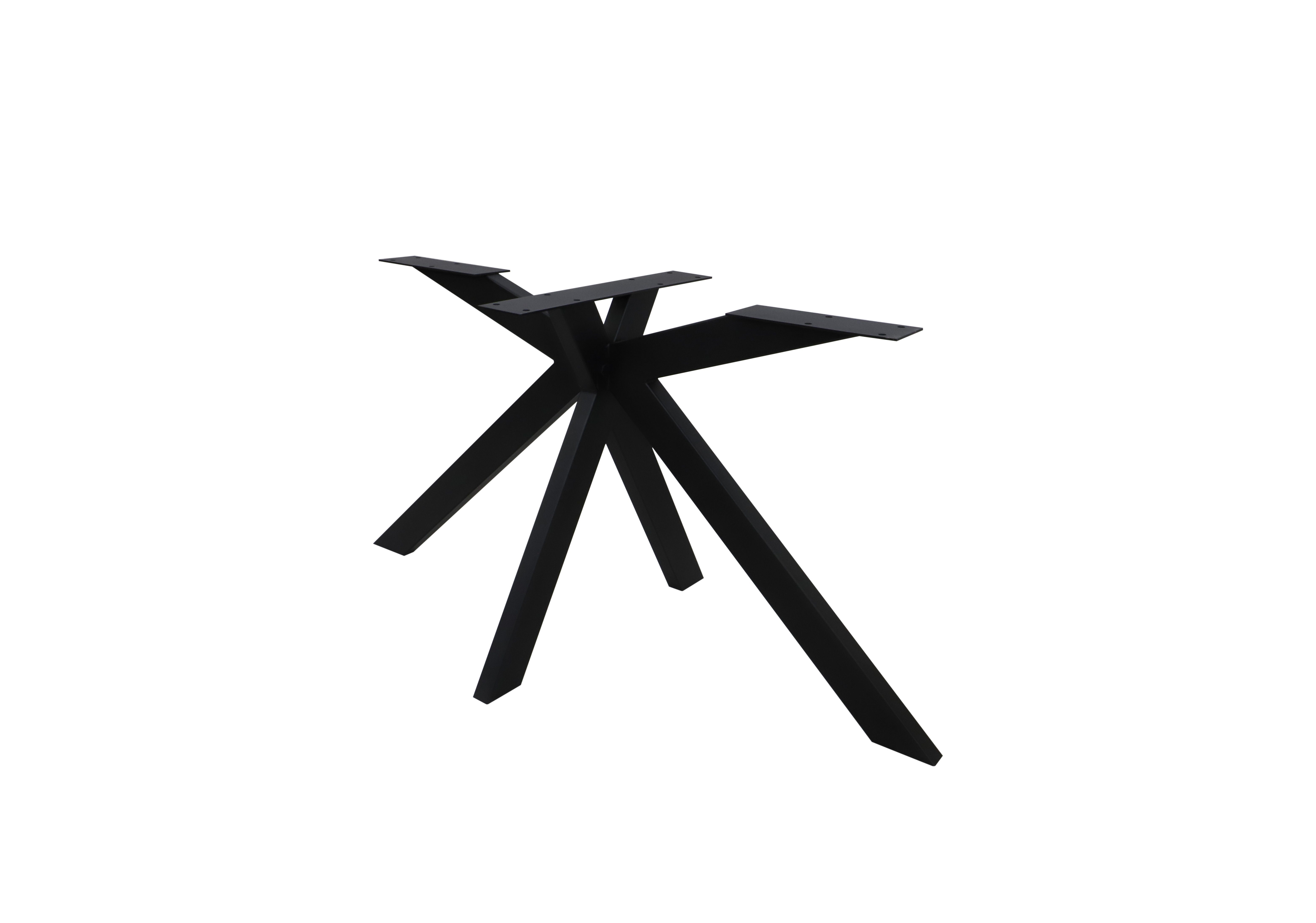 SMARTFURN aus Tischplatte massiv Vigo Gestell und Esstisch Esstisch schwarz, mit Baumkante Eiche Eiche Spider