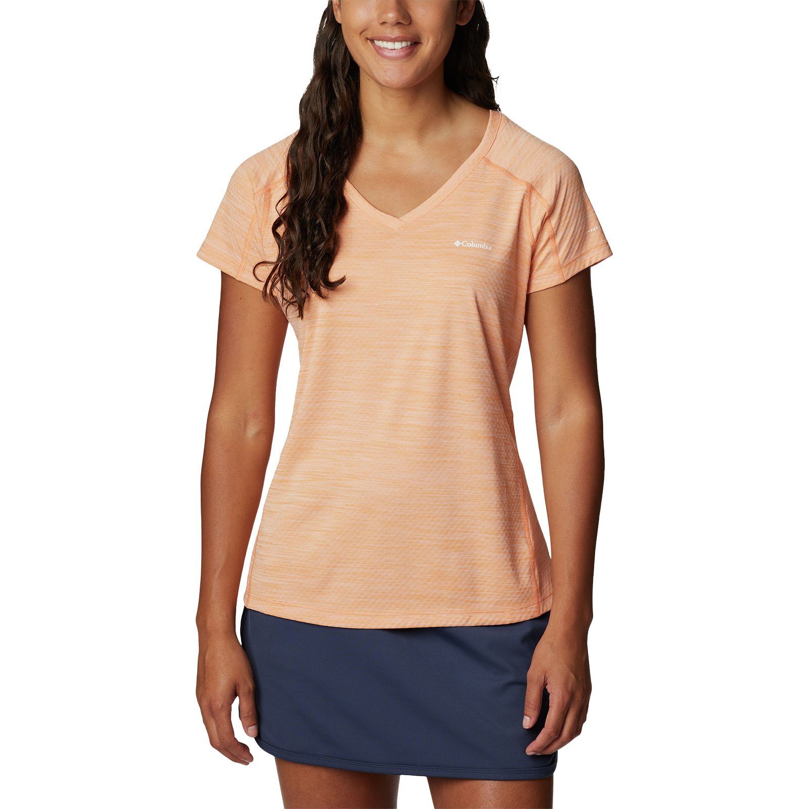 Columbia Kurzarmshirt Zero mit Rules™ Super-Kühleffekt Short heather peach 812 Shirt Sleeve